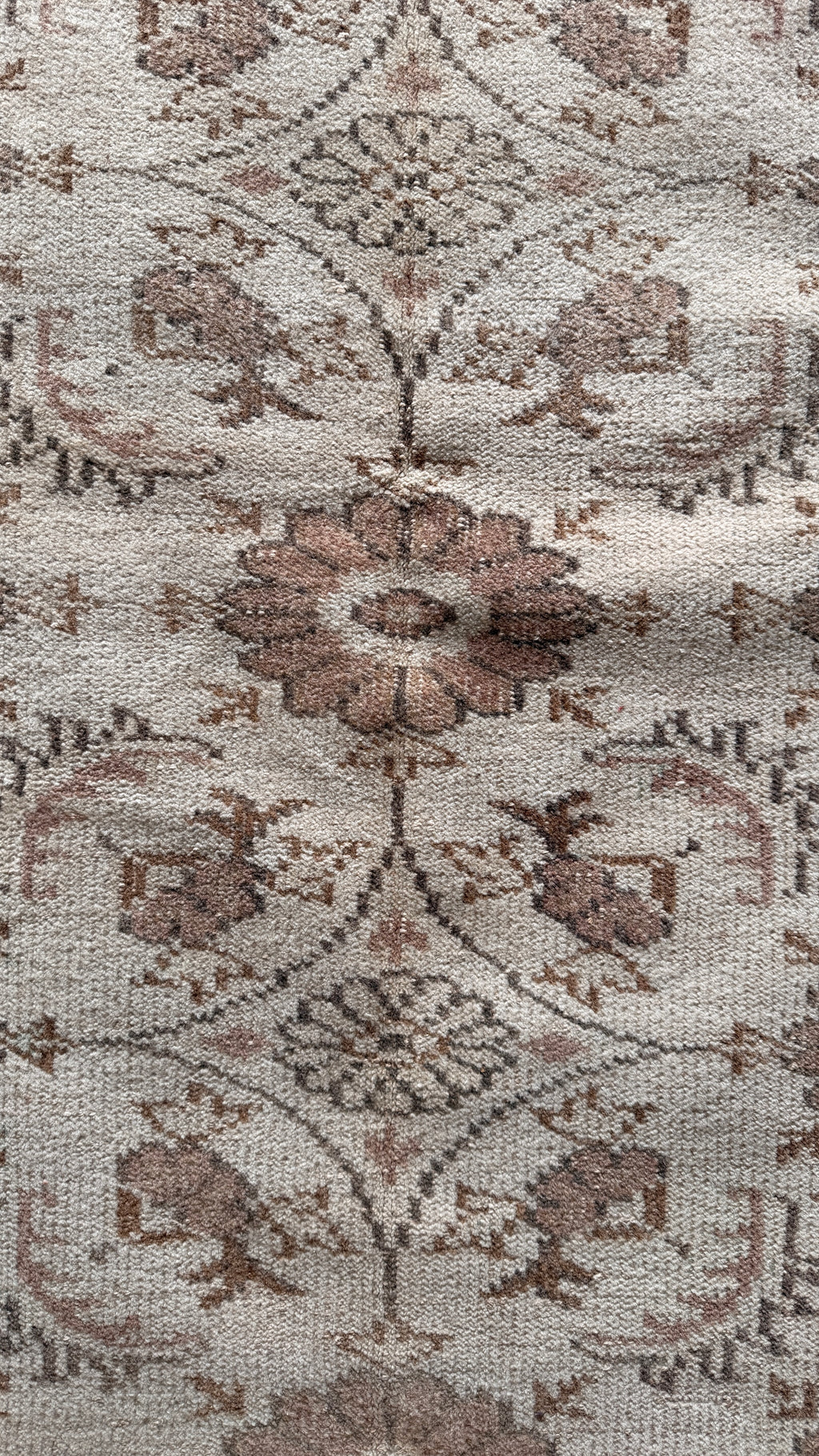 Large Vintage Turkish Rug 164x255 cm – Handmade Wool Neutral Oushak Style Carpet