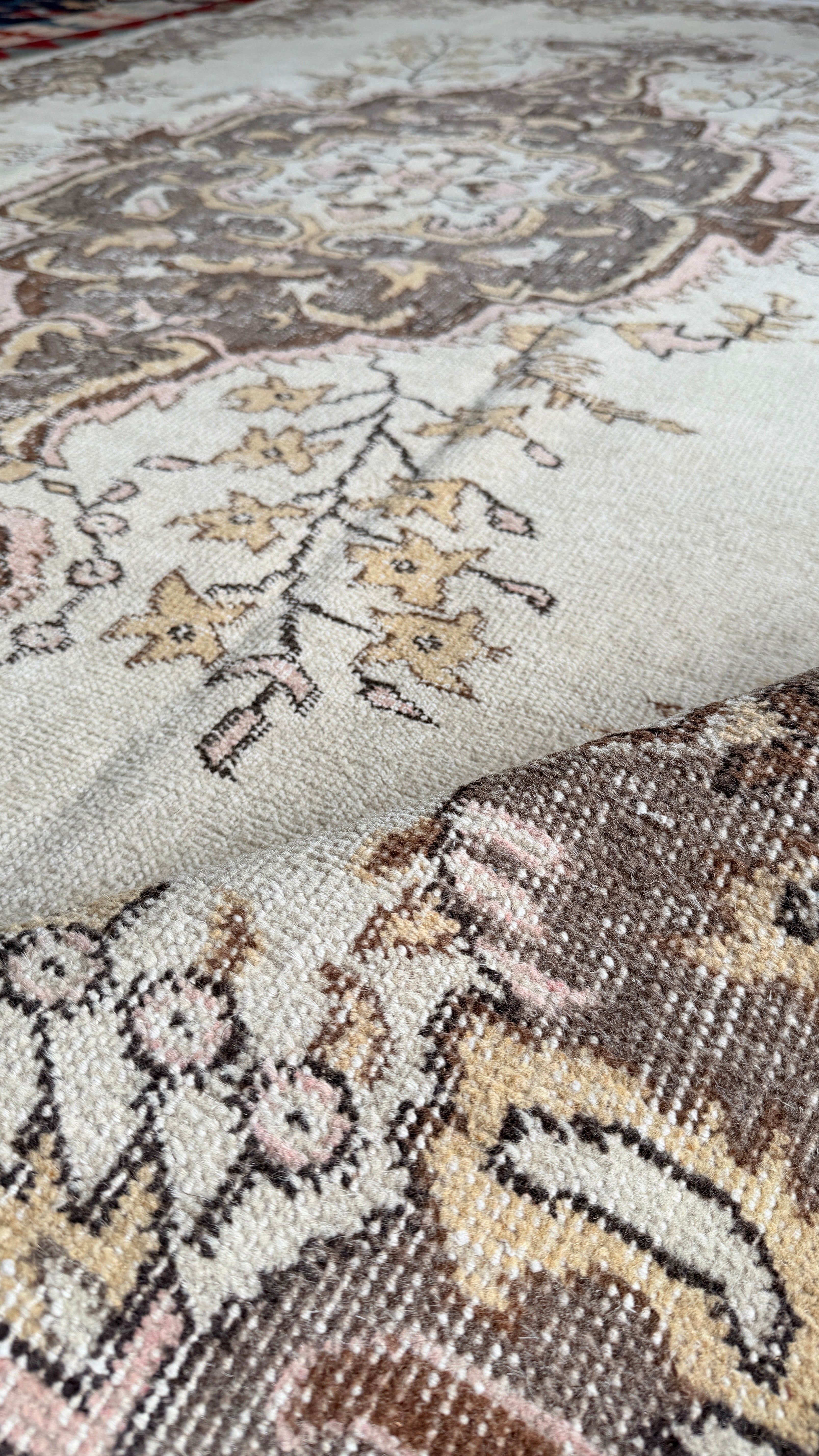 150-Year-Old Uşak Rug – 185 × 307 cm – Handmade Wool & Cotton – Antique Turkish Carpet