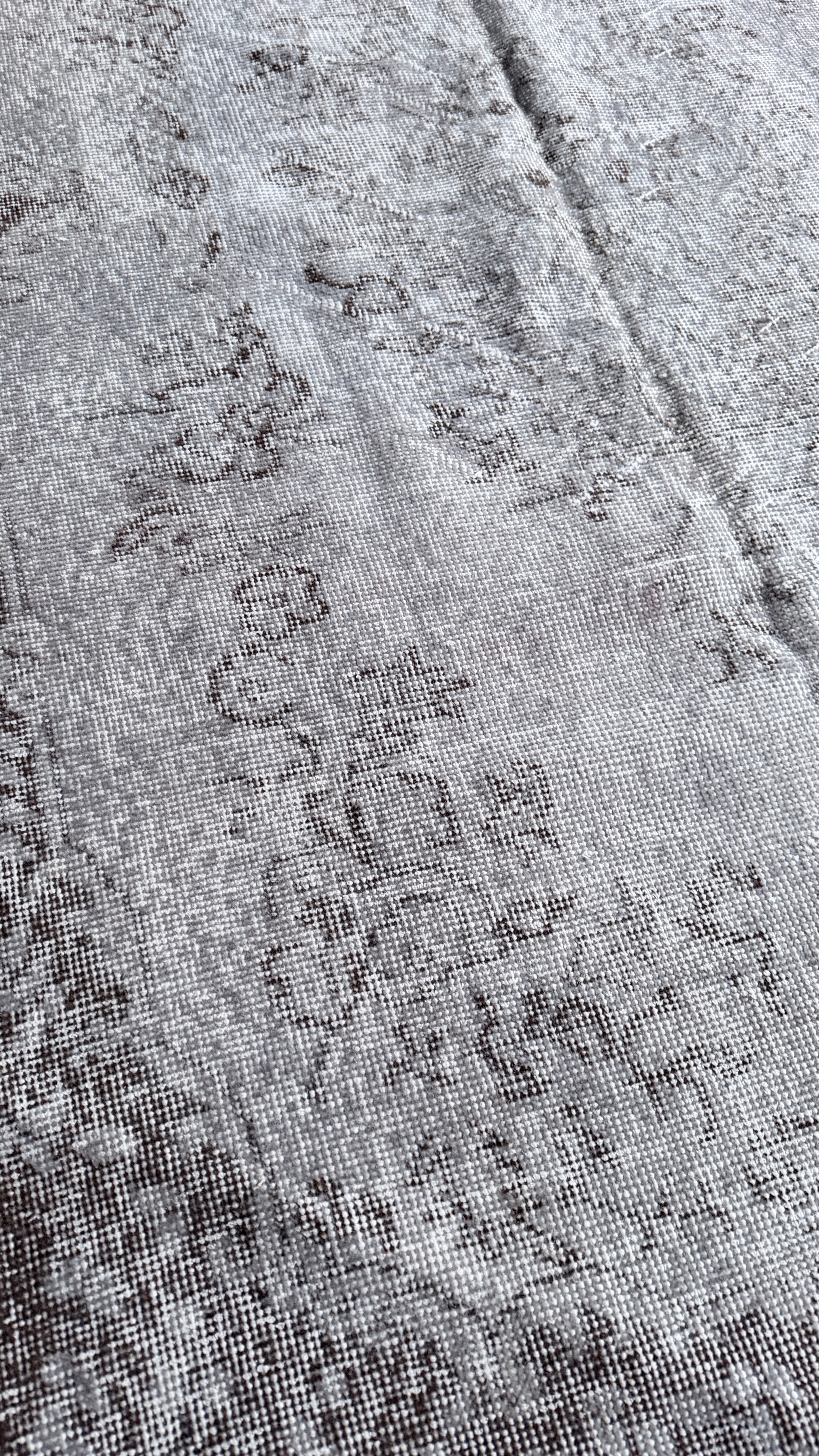 Vintage Washed Turkish Rug – 120 × 204 cm – Soft Neutral Oushak Style – Handmade Wool Carpet