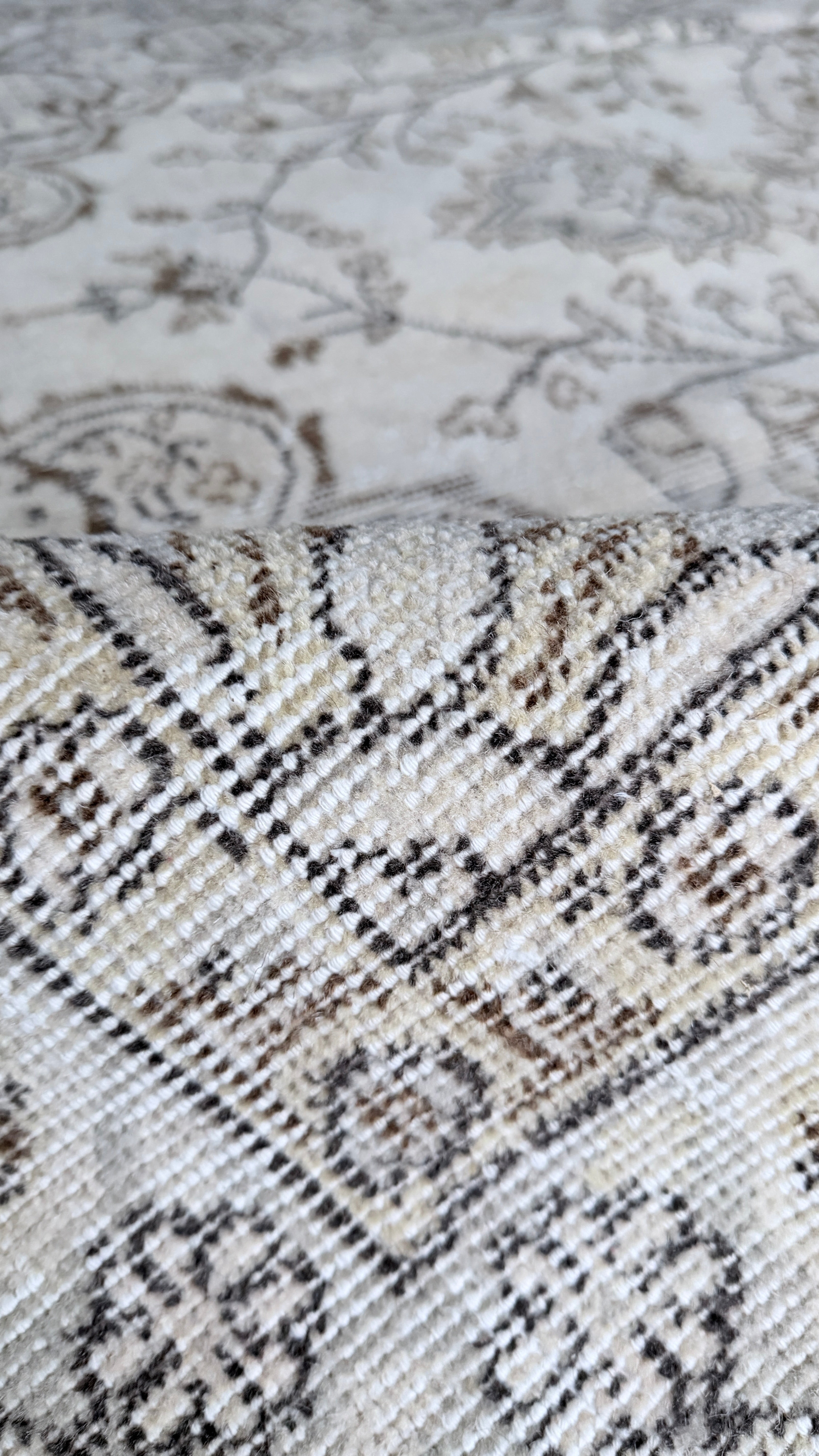 Vintage Turkish Rug 162x272 cm – Handmade Wool Neutral Oushak Style Large Area Rug