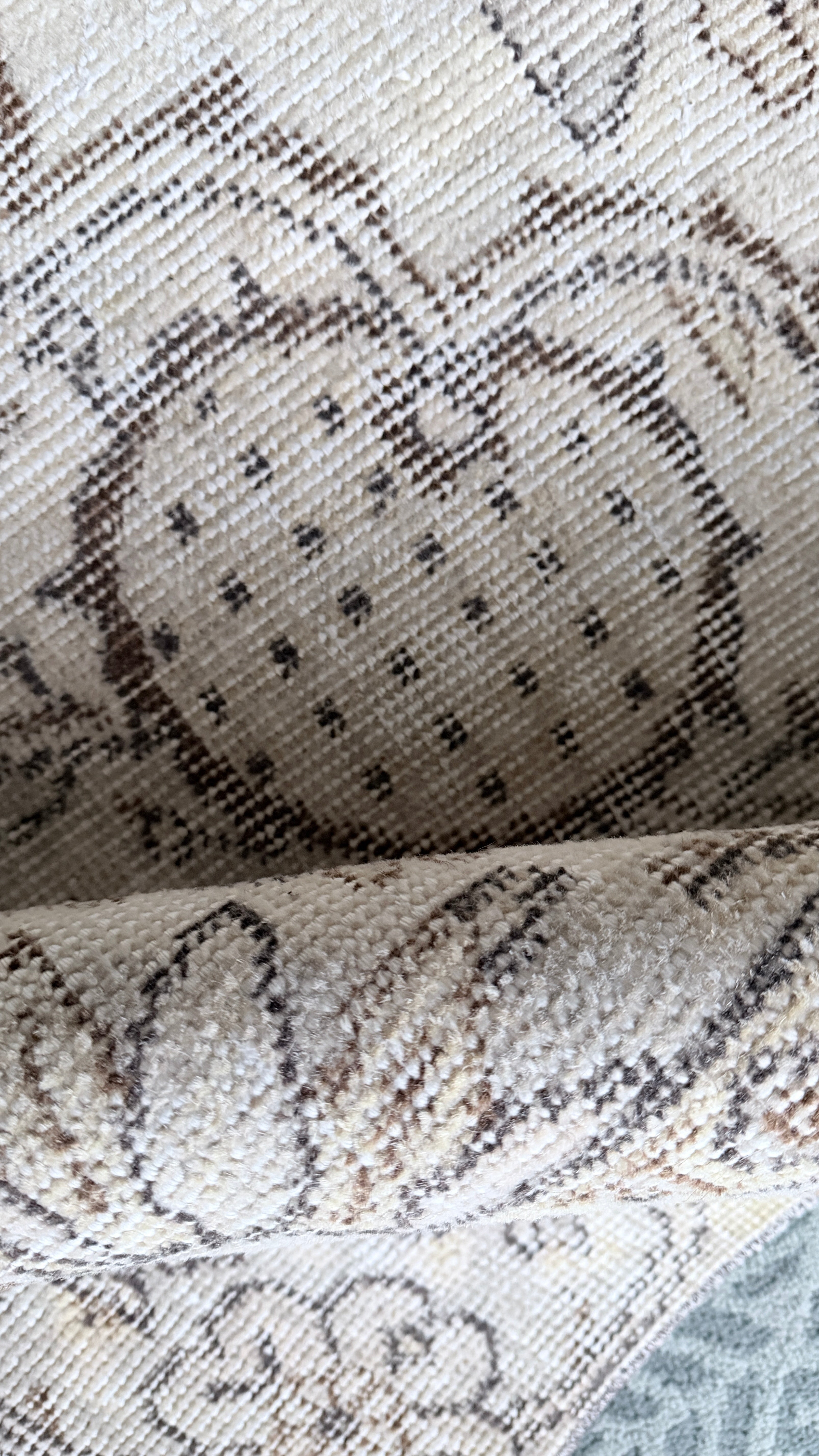 Vintage Turkish Rug 162x272 cm – Handmade Wool Neutral Oushak Style Large Area Rug