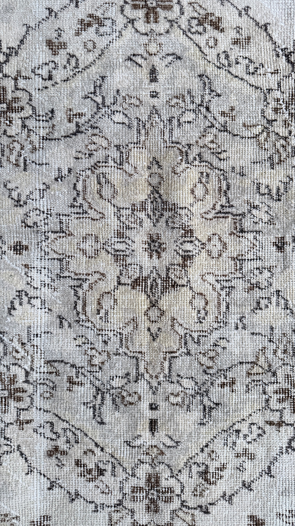 Vintage Turkish Rug 162x272 cm – Handmade Wool Neutral Oushak Style Large Area Rug