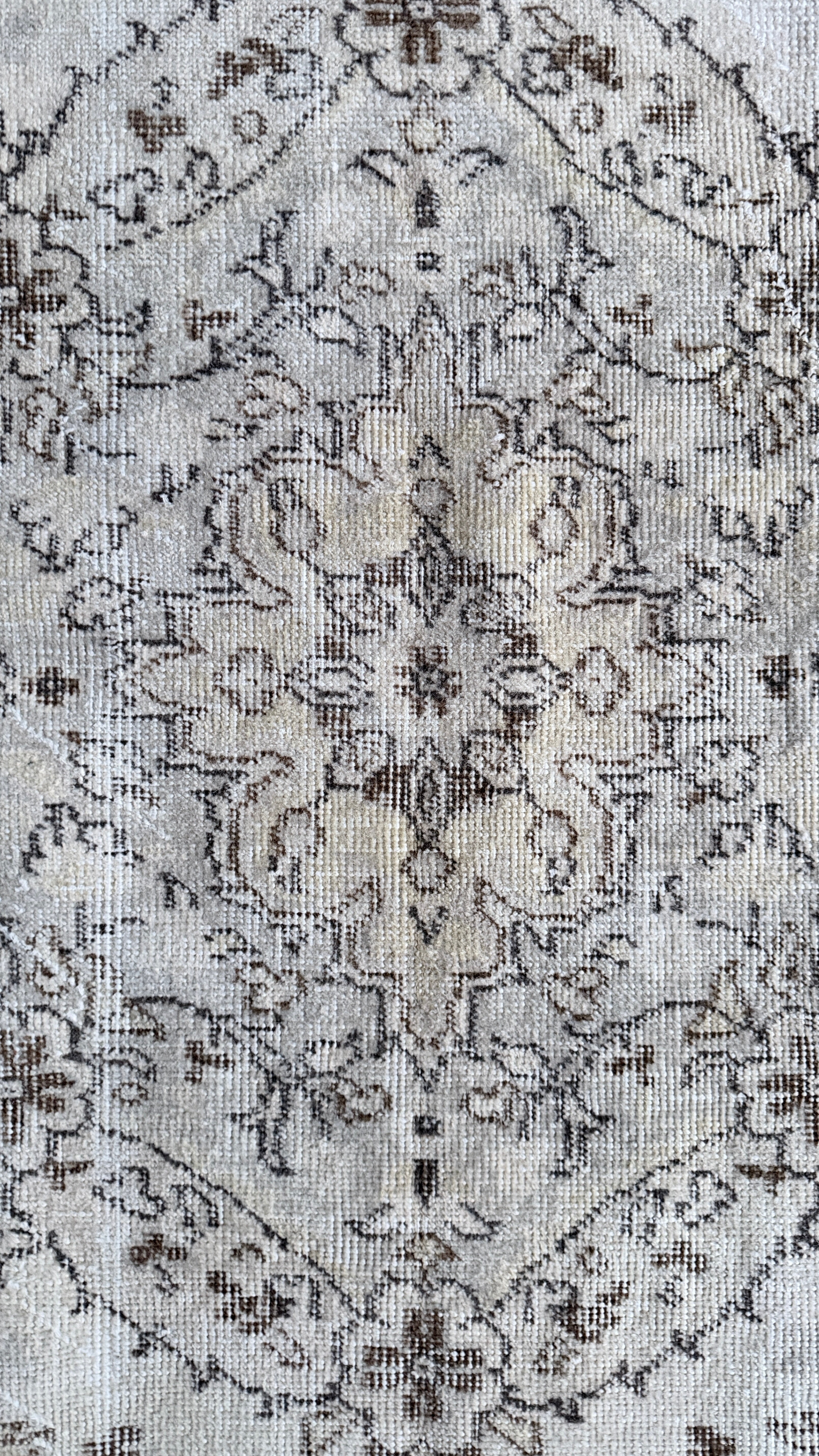 Vintage Turkish Rug 162x272 cm – Handmade Wool Neutral Oushak Style Large Area Rug