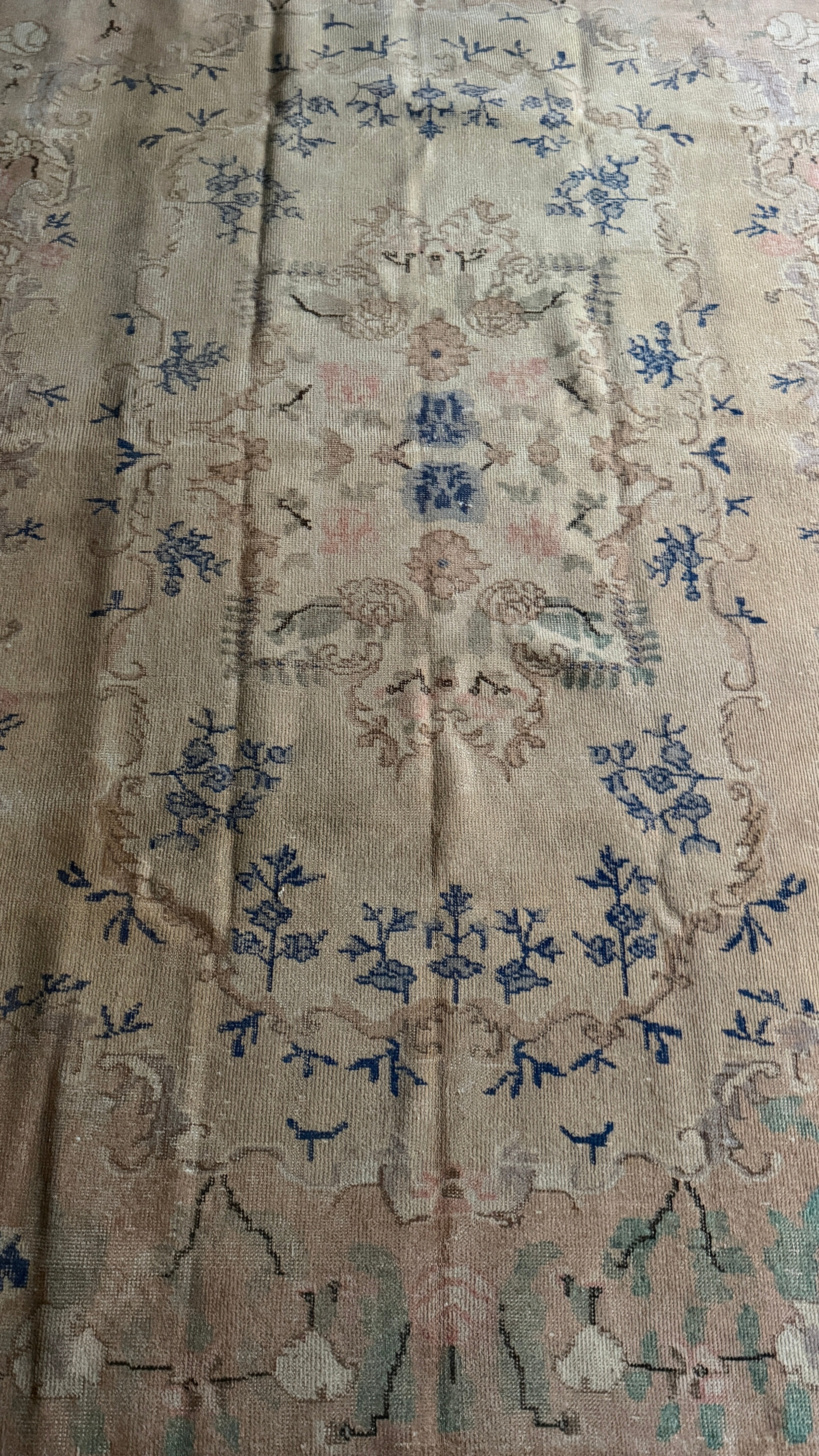 Vintage Look Turkish Rug – 159 × 259 cm | Soft Neutral Distressed Wool Rug