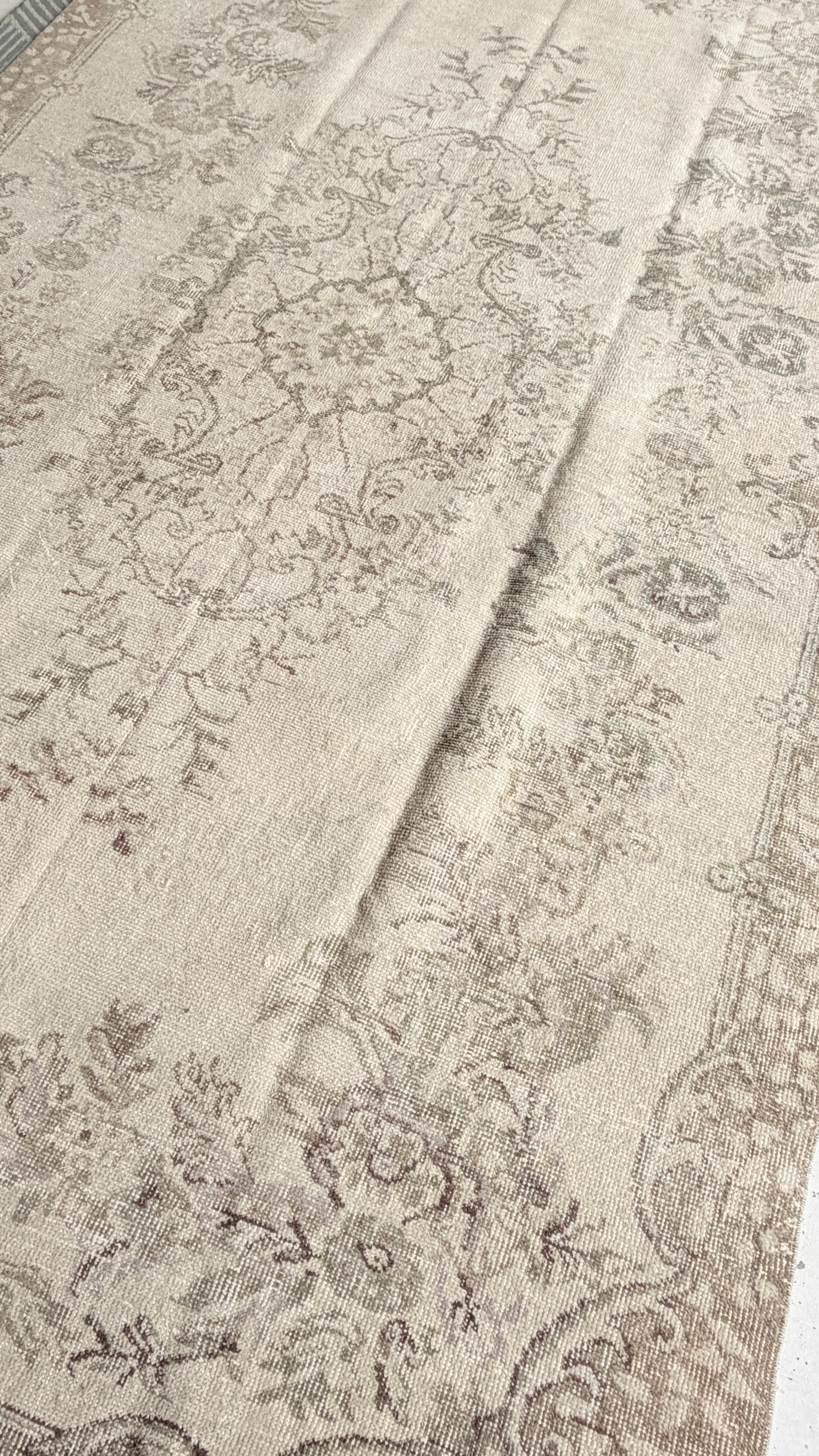 Vintage Turkish Rug – 166 × 293 cm – Handmade Wool & Cotton – Distressed Anatolian Carpet
