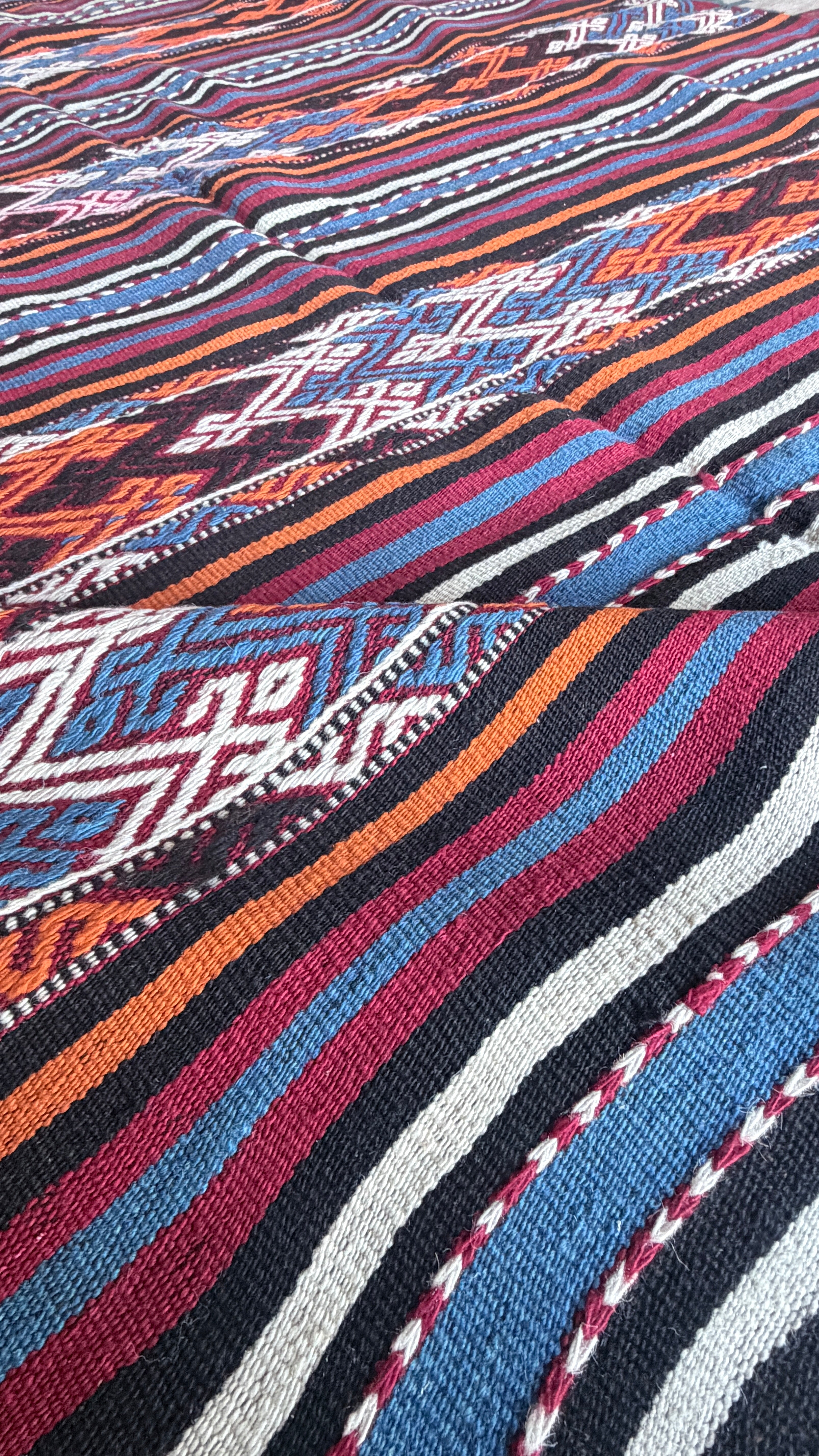 Turkish Kilim – 153 × 235 cm – Handmade Wool Kilim – Anatolian Tribal Rug