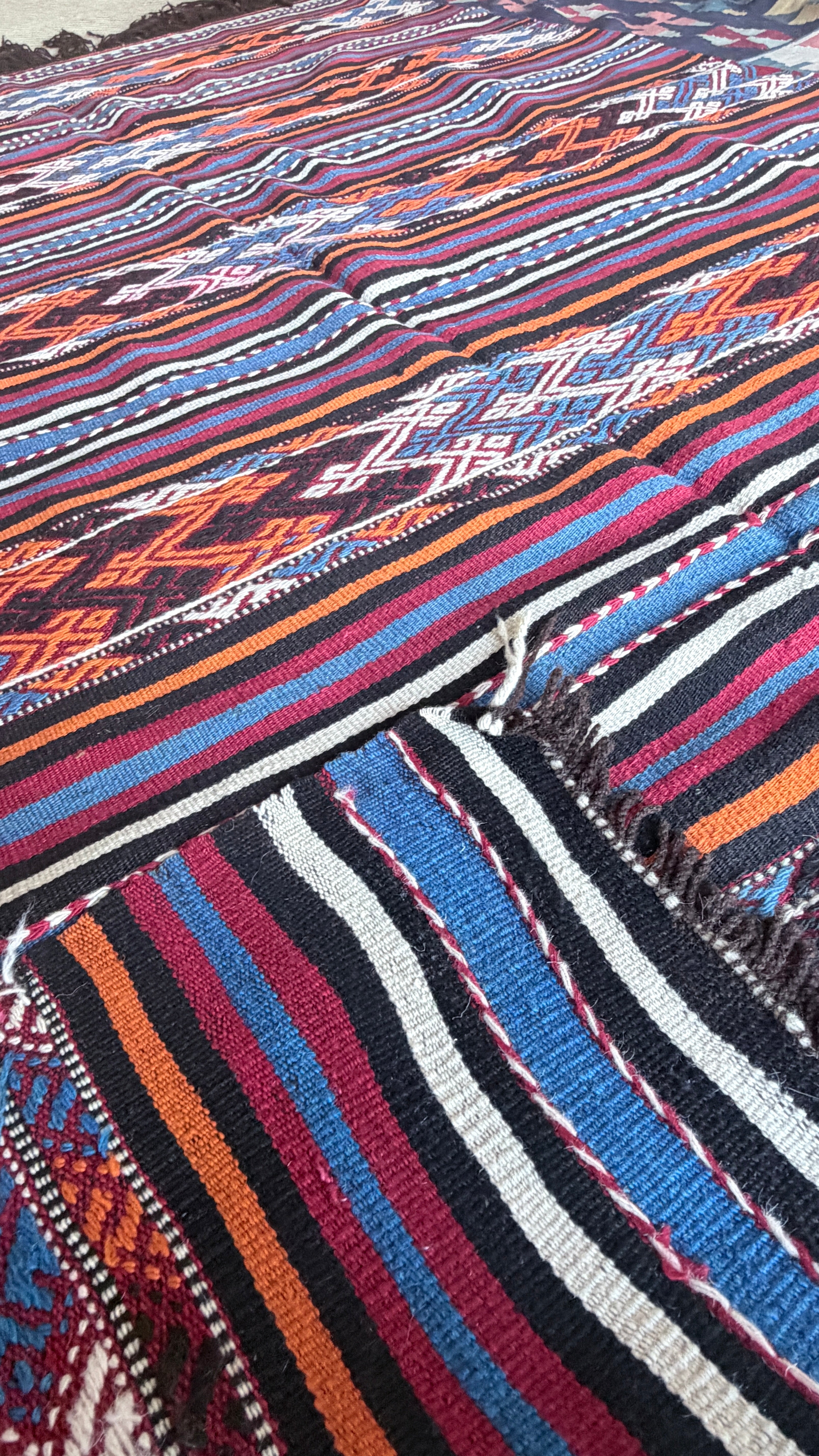 Turkish Kilim – 153 × 235 cm – Handmade Wool Kilim – Anatolian Tribal Rug