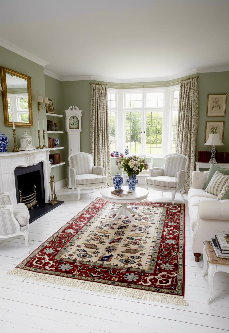 Antique Anatolian Yörük Rug – 206 × 274 cm – Handwoven Wool – Natural Vegetable Dyes – Tribal Geometric