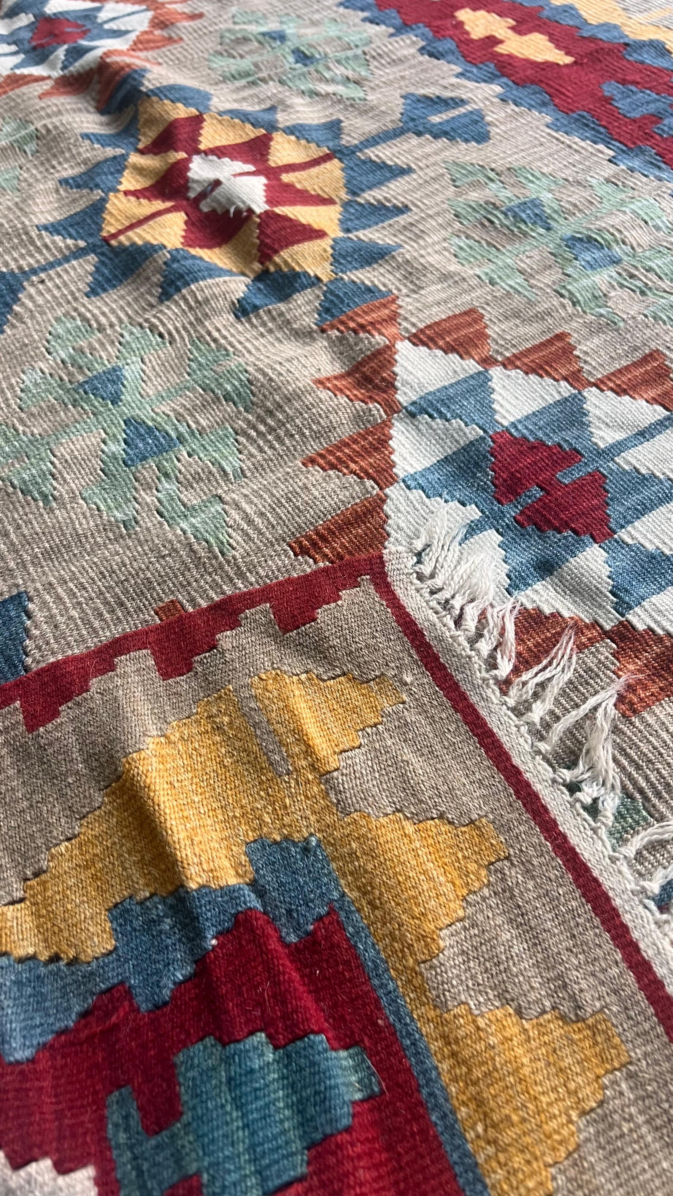 Soft Wool Handmade Kayseri Kilim – 115 × 166 cm