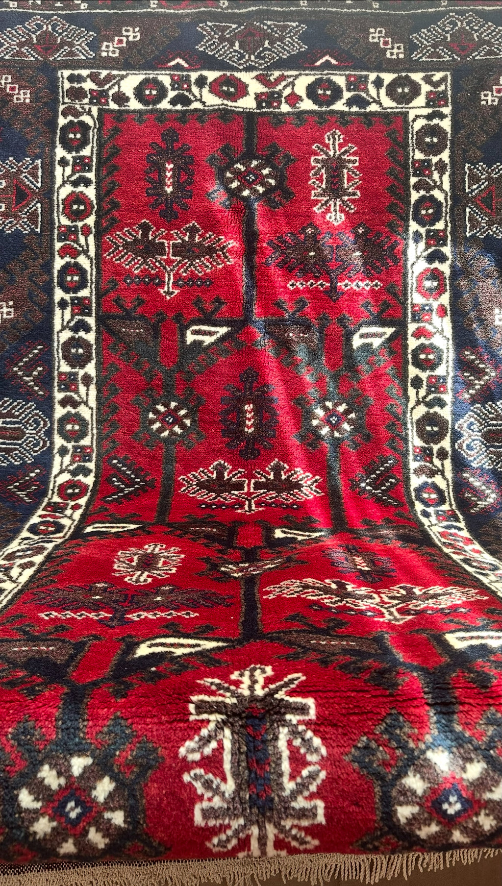 Türk Dokuma Altın Kilimi – 130×260 cm | El Dokuma Yün Kilim