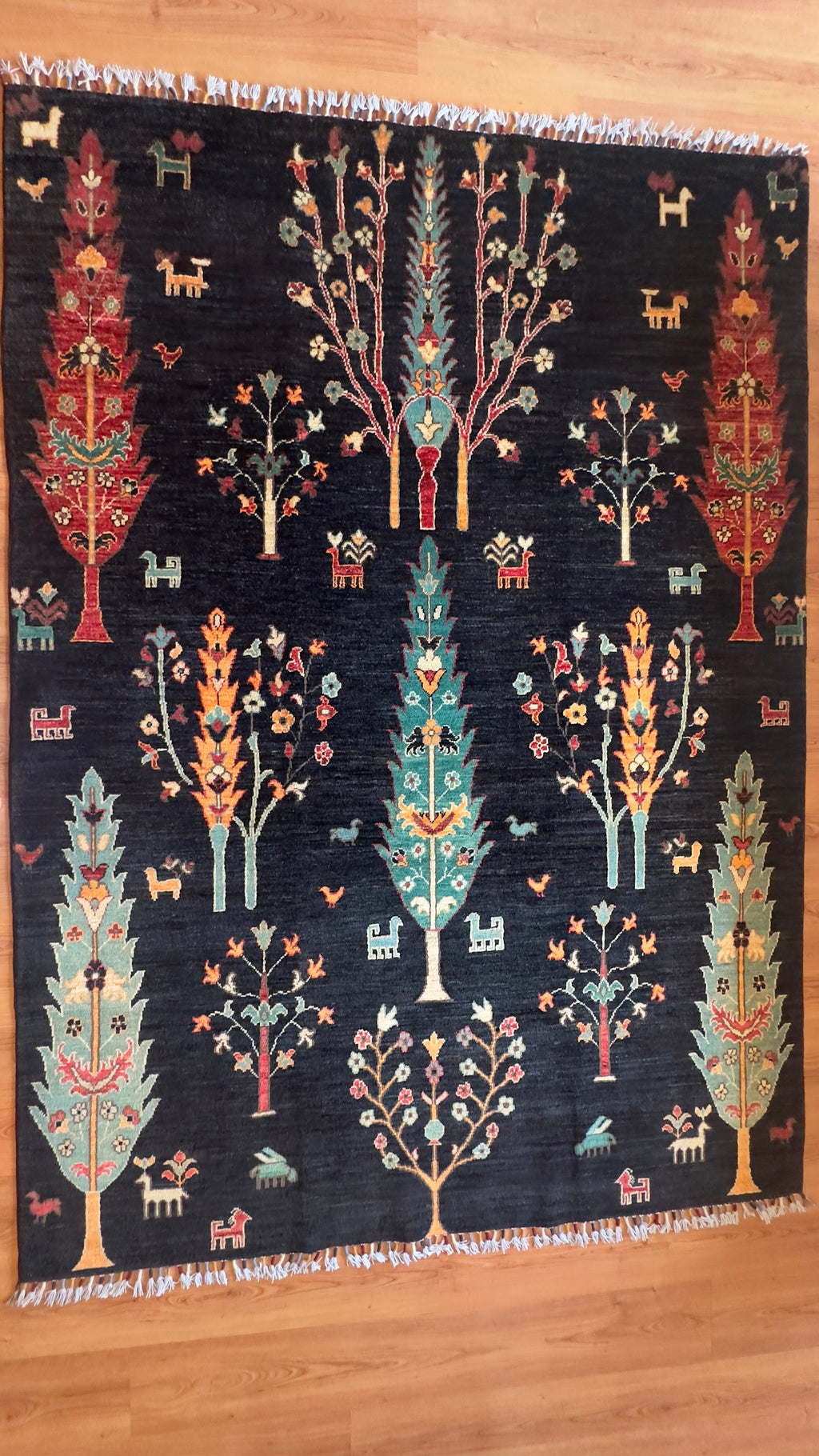 Afghan Sultani Tree of Life Rug – 170×240 cm | Handwoven Wool Tribal Carpet