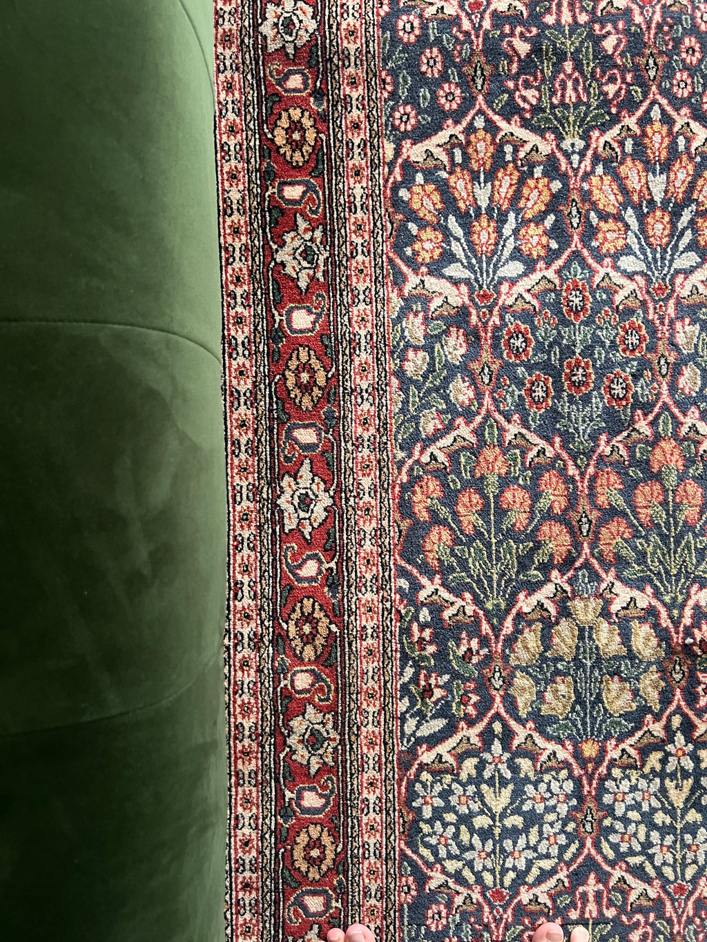 Hereke Handwoven Wool Rug – 160×250 cm | Classic Turkish Floral Carpet