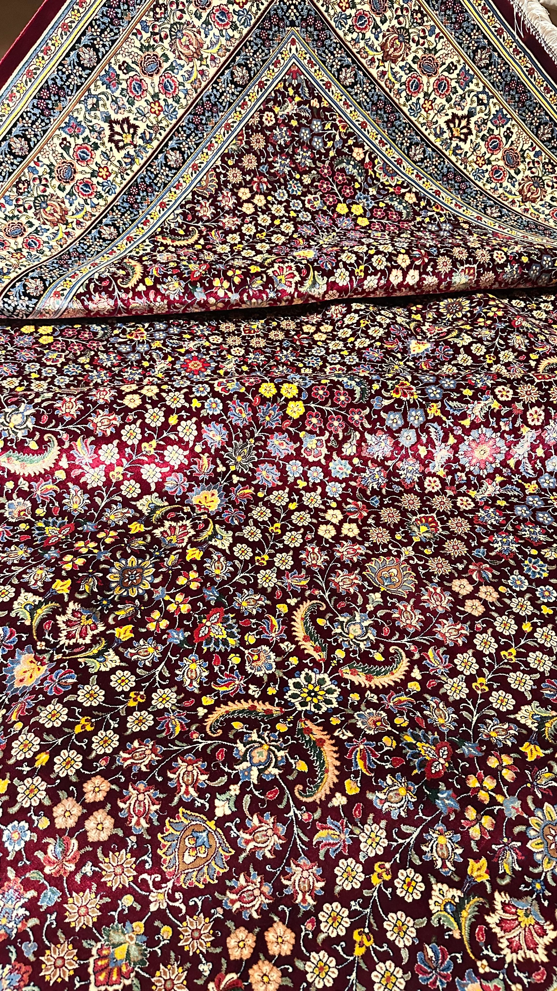 Luxury Modal Silk Rug – 200×300 cm | Persian Style Floral Carpet