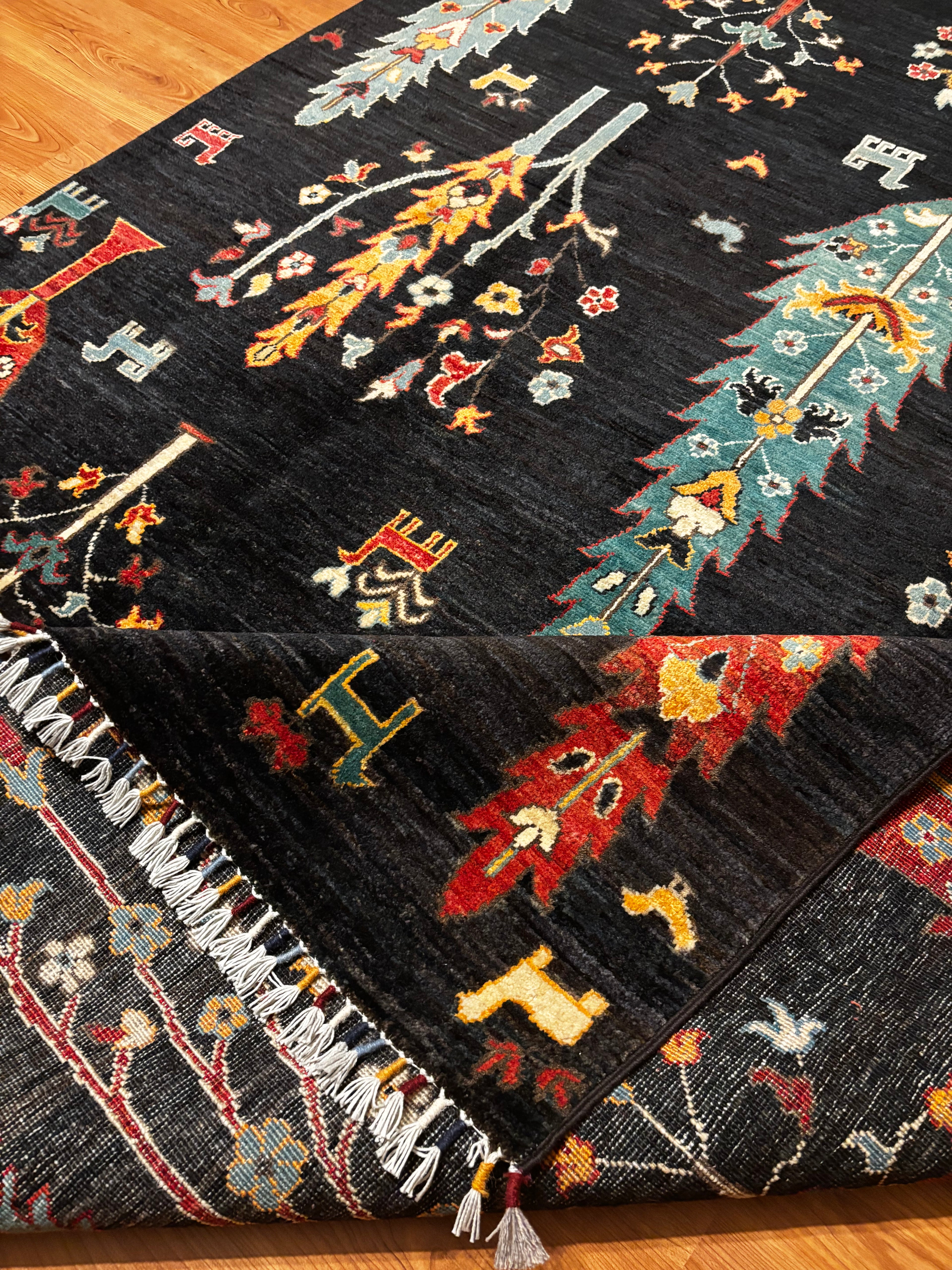 Afghan Sultani Tree of Life Rug – 170×240 cm | Handwoven Wool Tribal Carpet