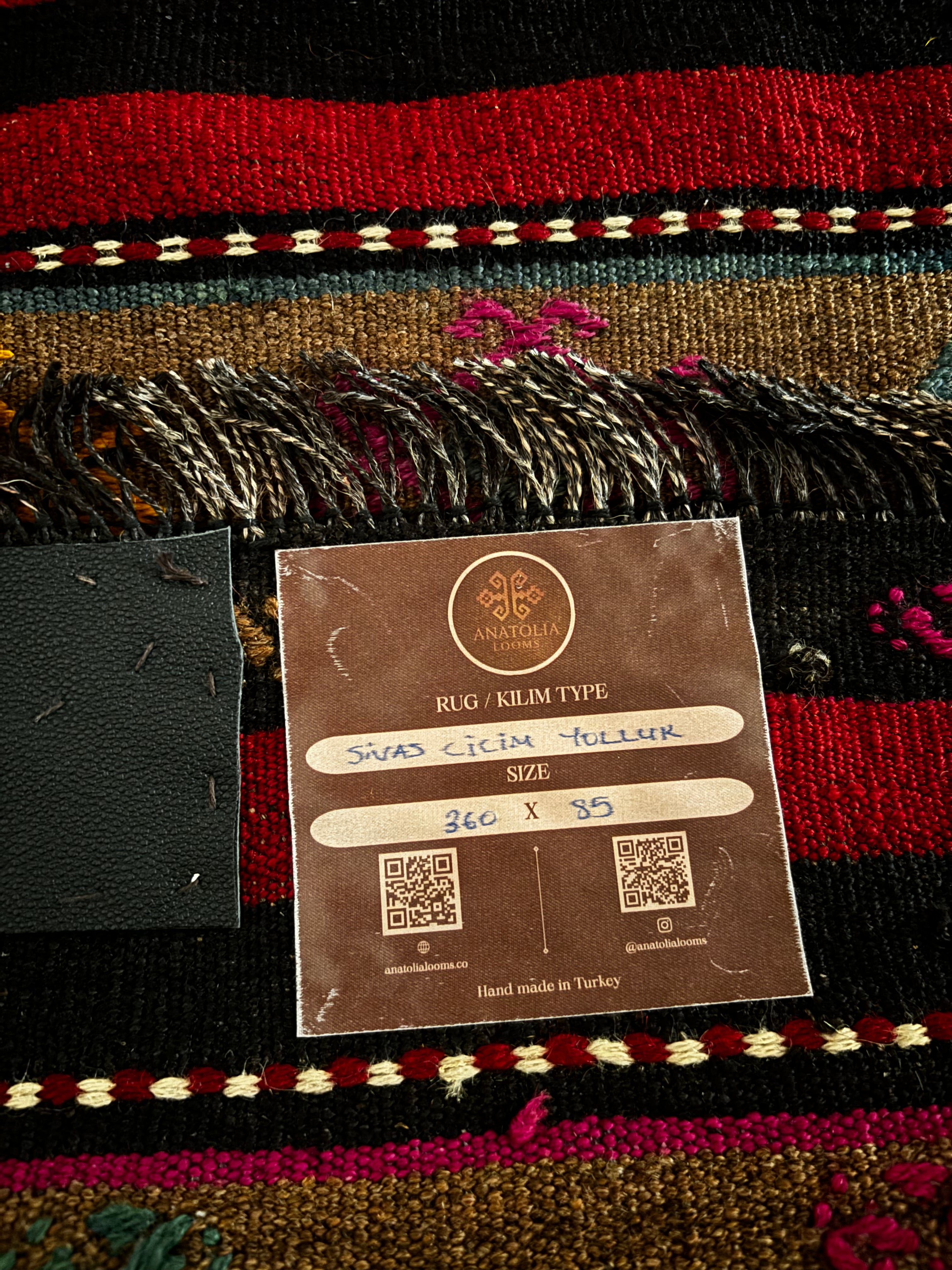 85 × 360 cm | Handmade Sivas Cicim Wool Kilim Runner