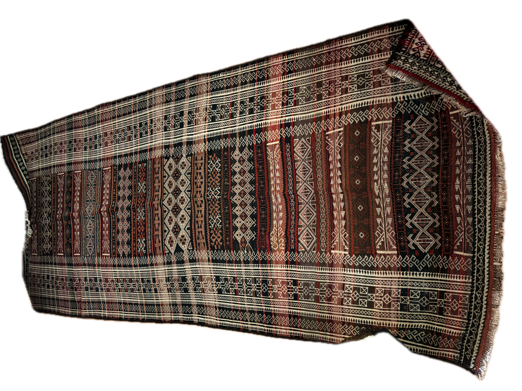 120 × 275 cm | Handmade Afghan Baloch Wool Runner Kilim
