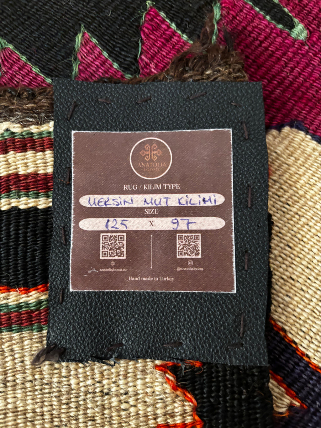 97 × 125 cm | Handmade Mersin Mut Wool Kilim