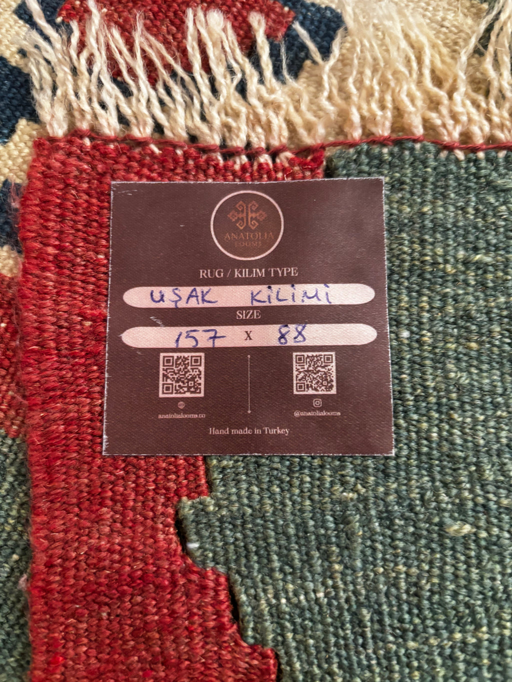 88 × 157 cm | Authentic Turkish Uşak Kilim