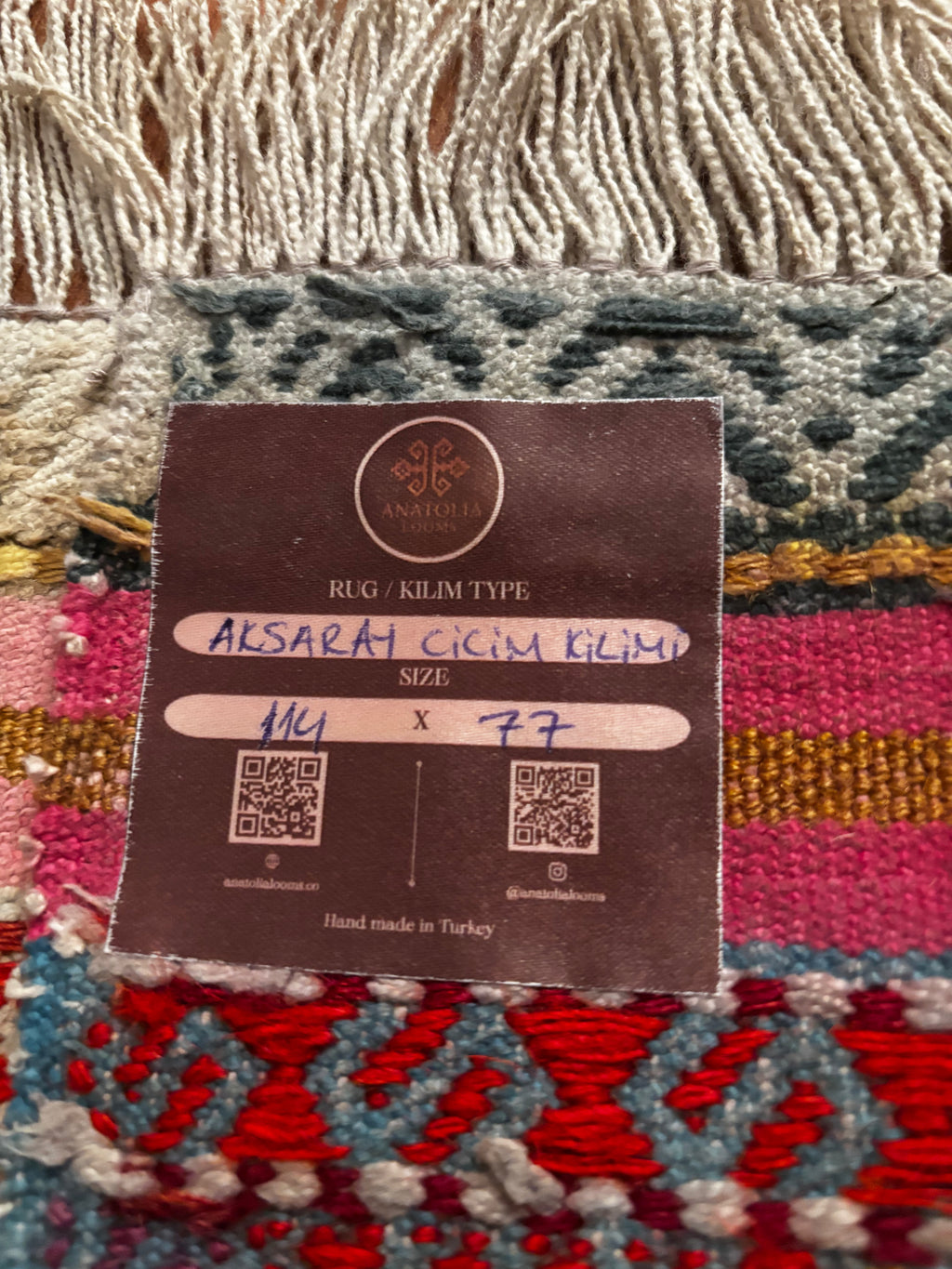 77 × 114 cm | Handmade Vintage Aksaray Cicim Kilim