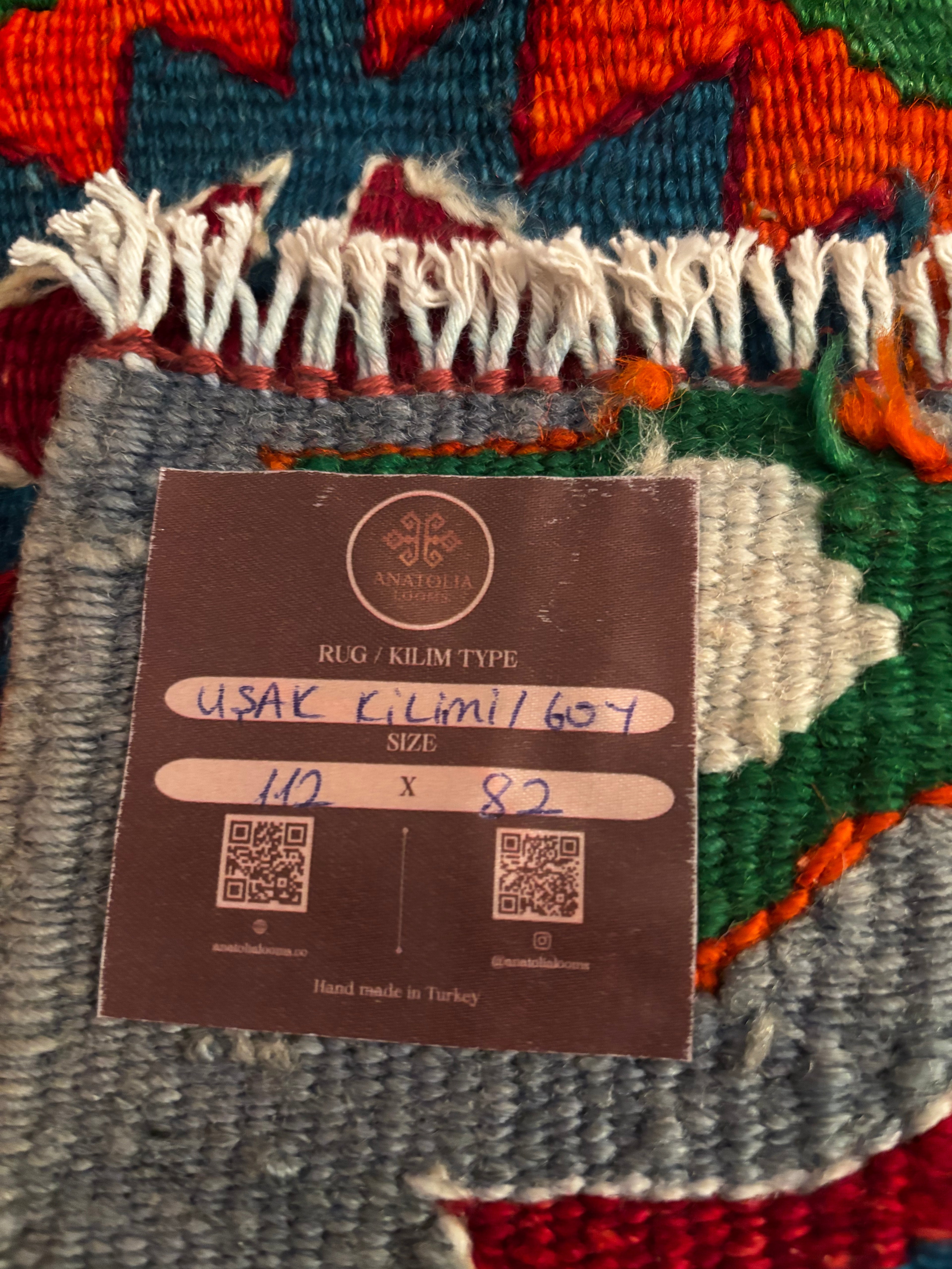 82 × 112 cm | Authentic Handmade Turkish Wool Kilim(c. 1960s)