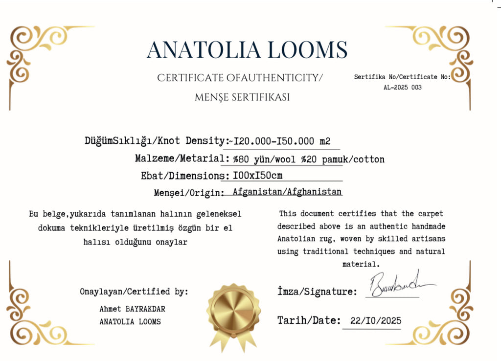 Afghan Sultani Medallion Rug – 100×150 cm | Handwoven Wool Tribal Carpet