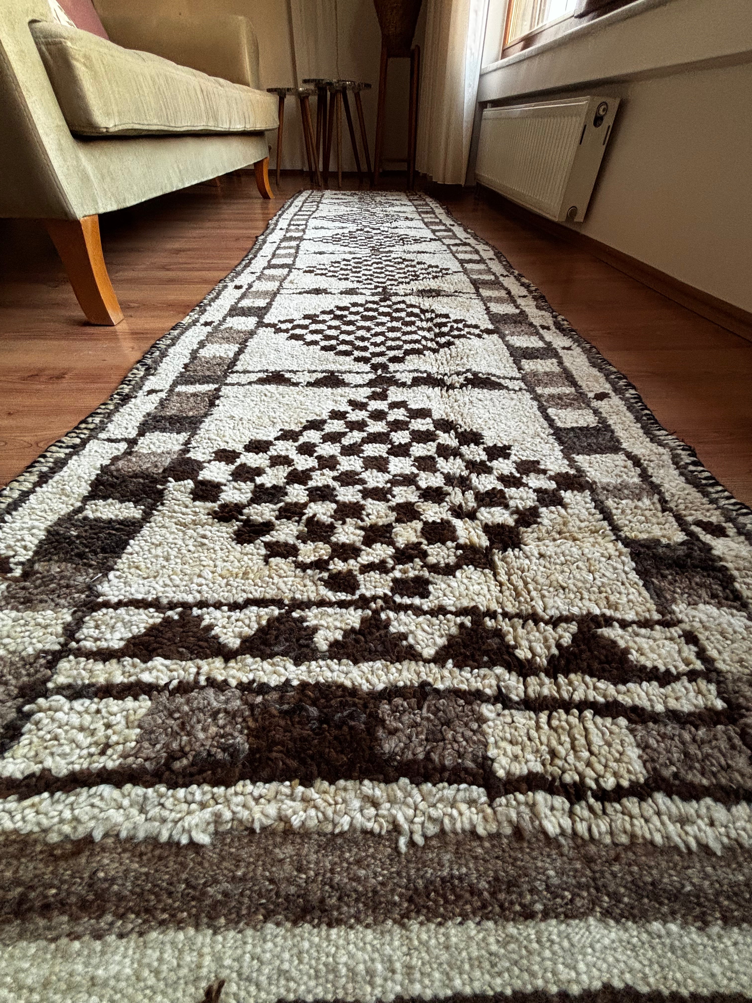 83 × 340 cm | Handmade Kurdish Tribal Runner