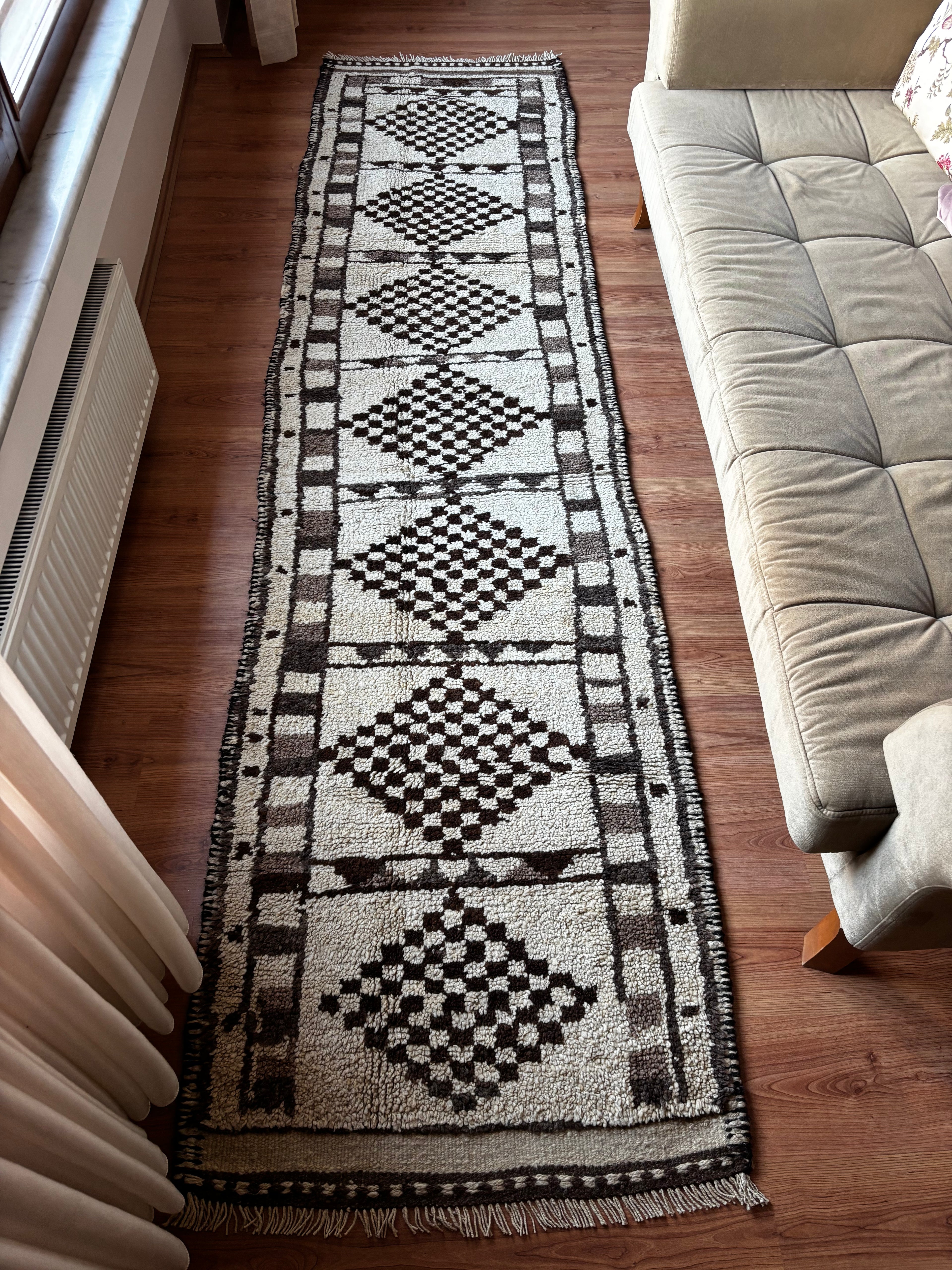 83 × 340 cm | Handmade Kurdish Tribal Runner