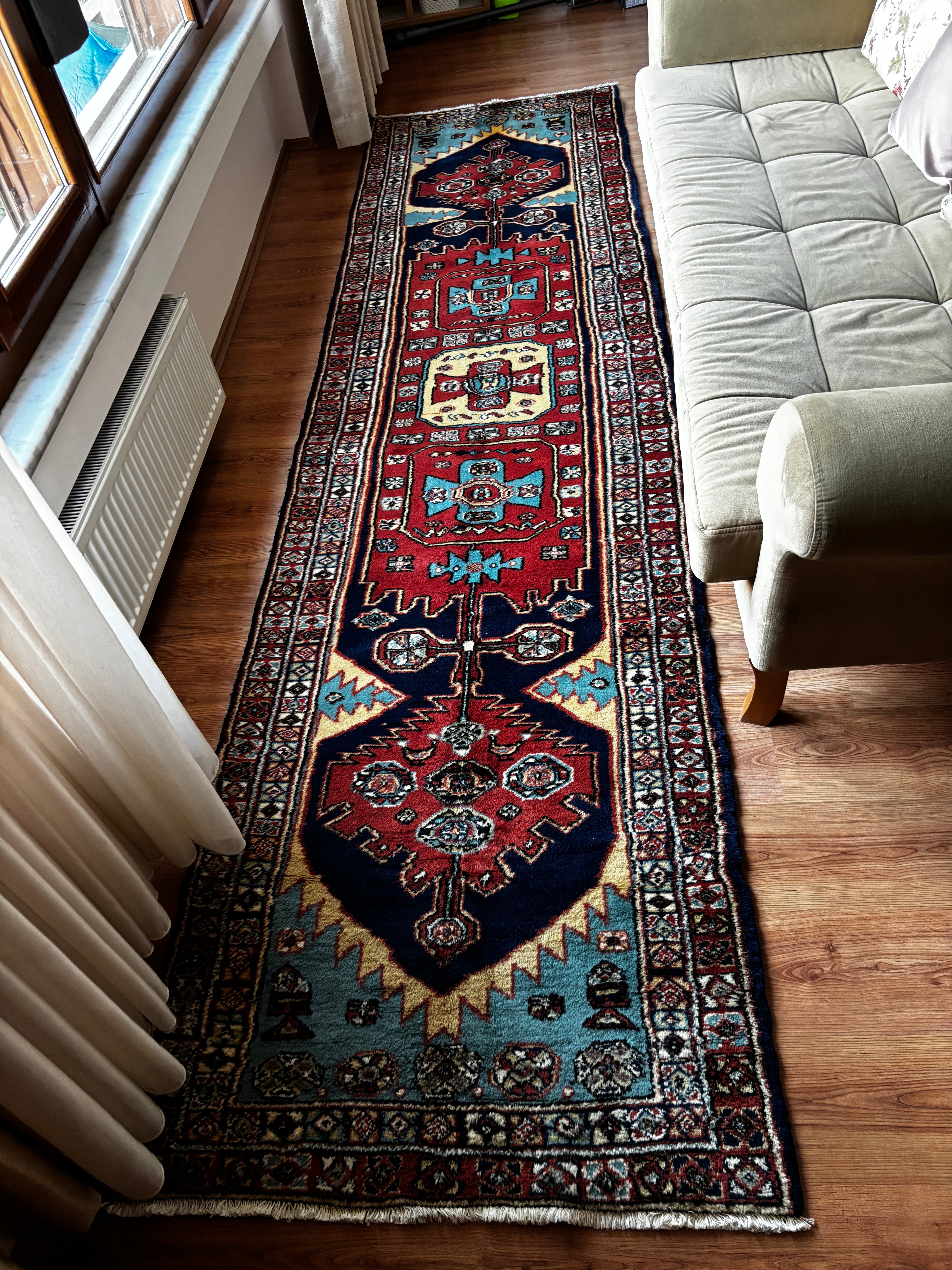 97 × 378 cm | Manisa Kula | Vintage Turkish Wool Runner