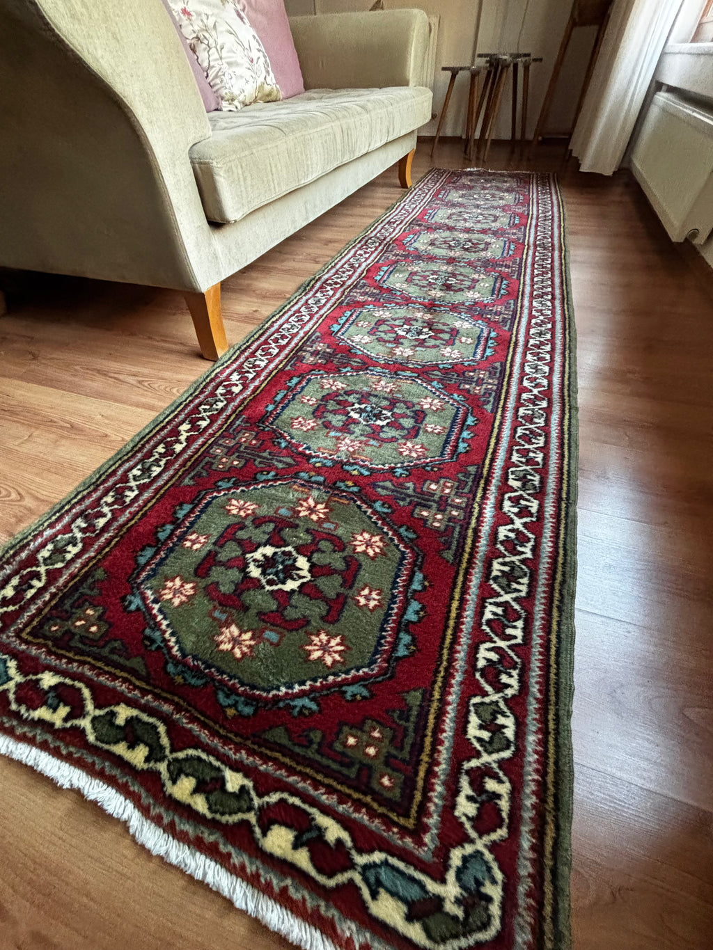 Manisa Kula Runner Rug – Terracotta · 87 × 347 cm
