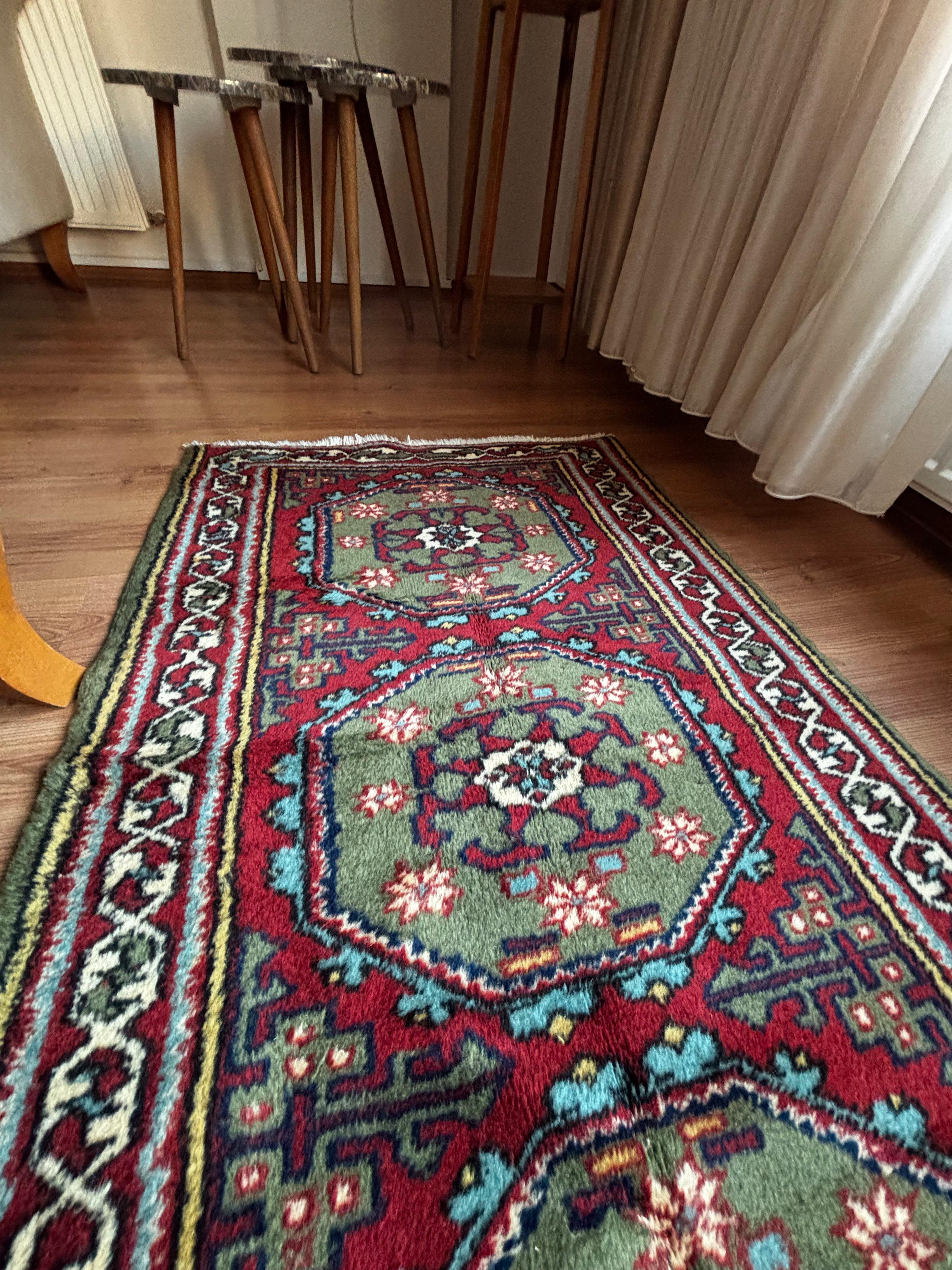 Manisa Kula Runner Rug – Terracotta · 87 × 347 cm