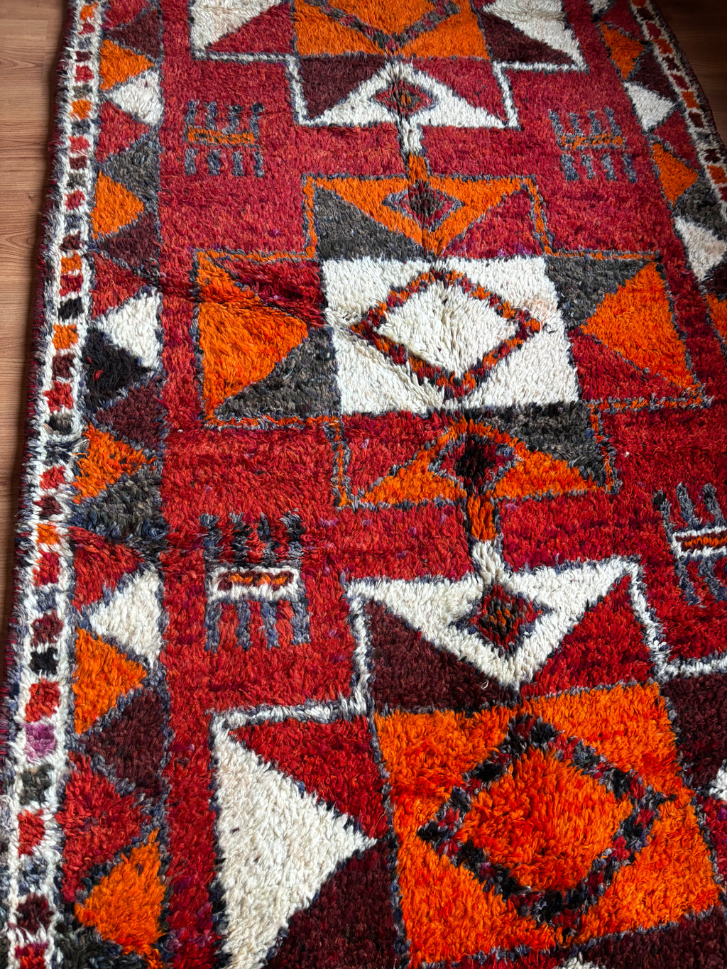 120 × 350 cm | Handmade Herki Tribal Runner