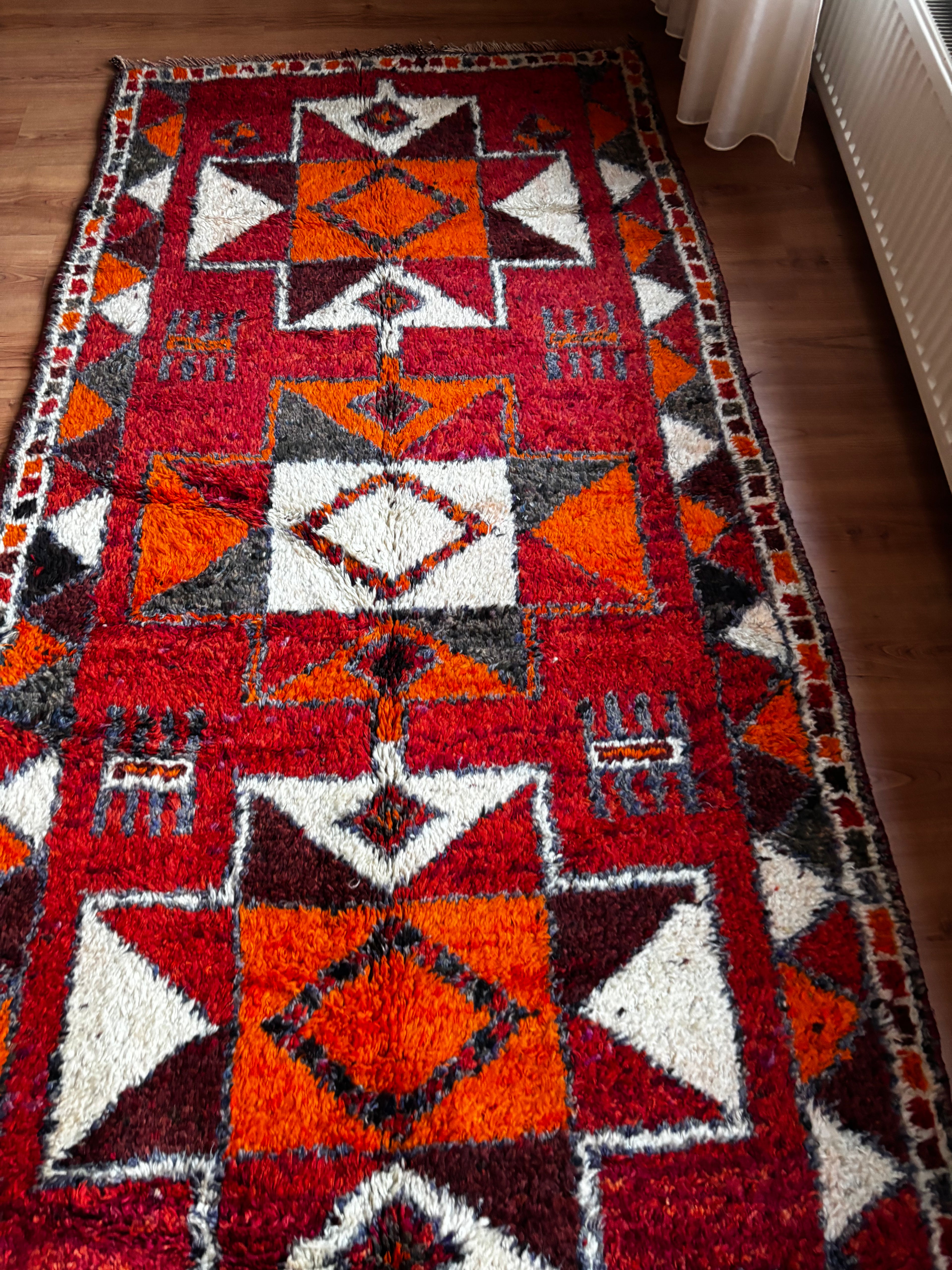 120 × 350 cm | Handmade Herki Tribal Runner