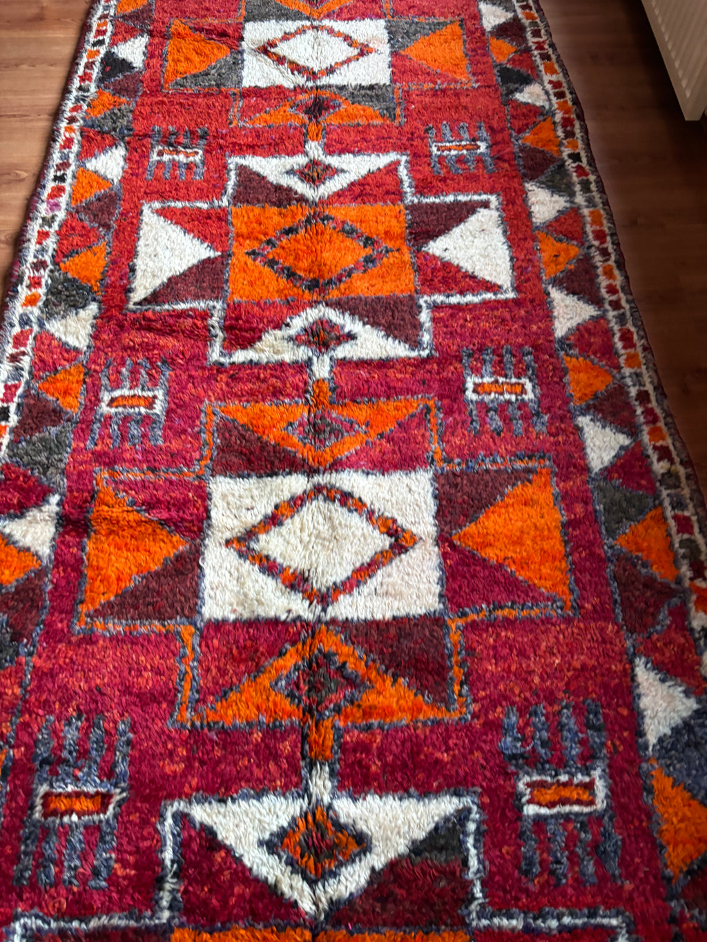 120 × 350 cm | Handmade Herki Tribal Runner