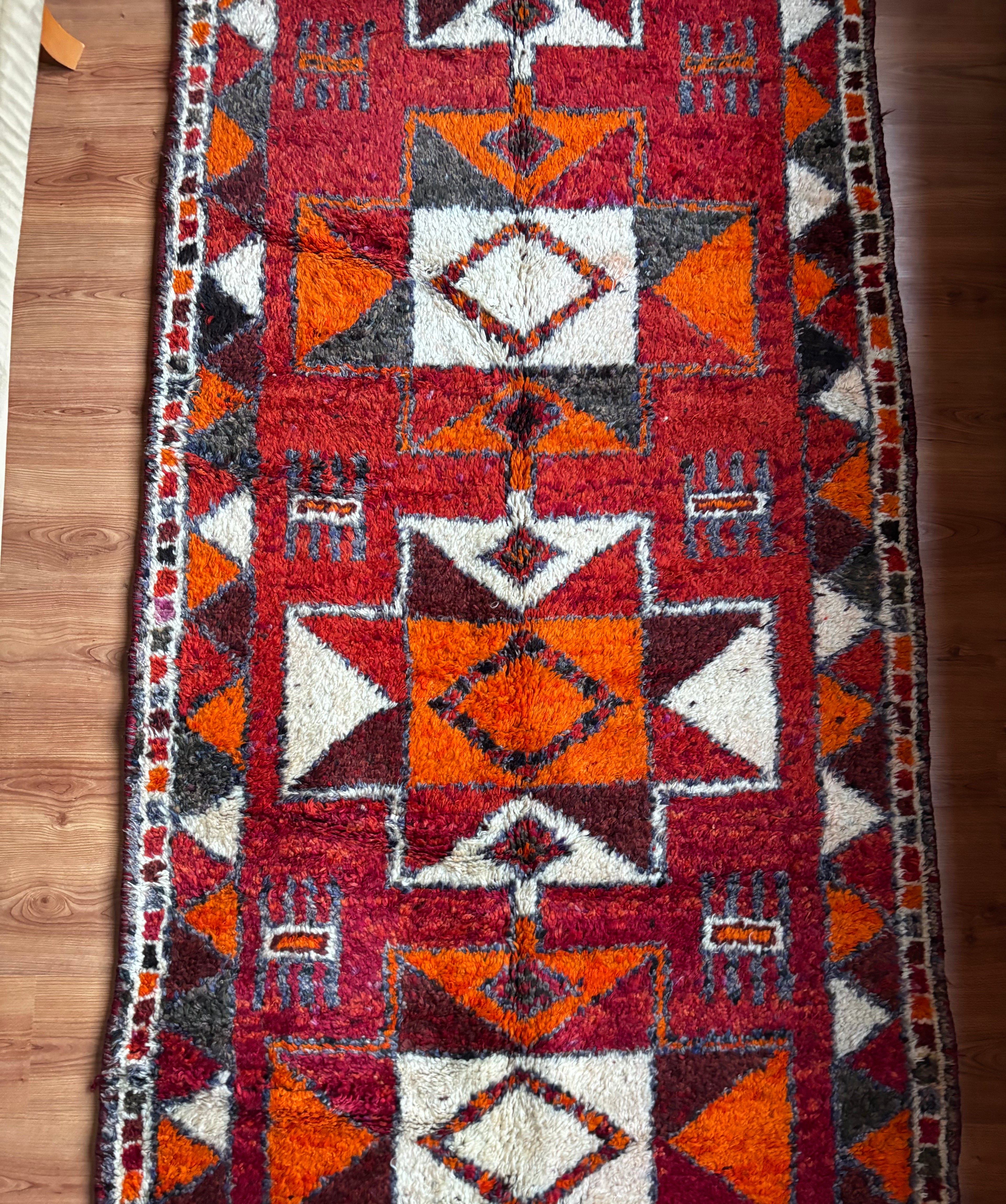 120 × 350 cm | Handmade Herki Tribal Runner
