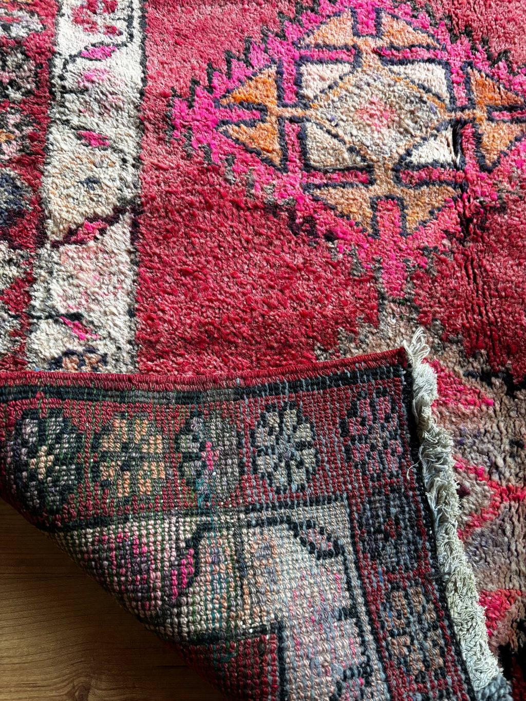 Turkish Vintage Runner Rug – Red · 89 × 378 cm