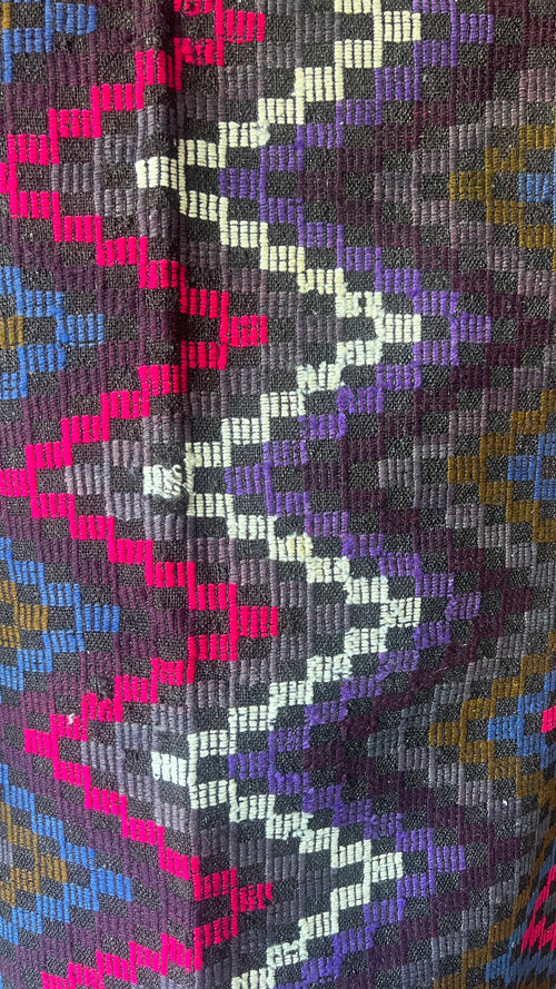 Dark Gothic Tribal Kilim – Handmade Goat Wool Rug