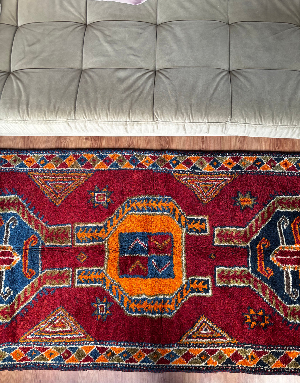120 × 305 cm | Handmade Vintage Herki Wool Runner