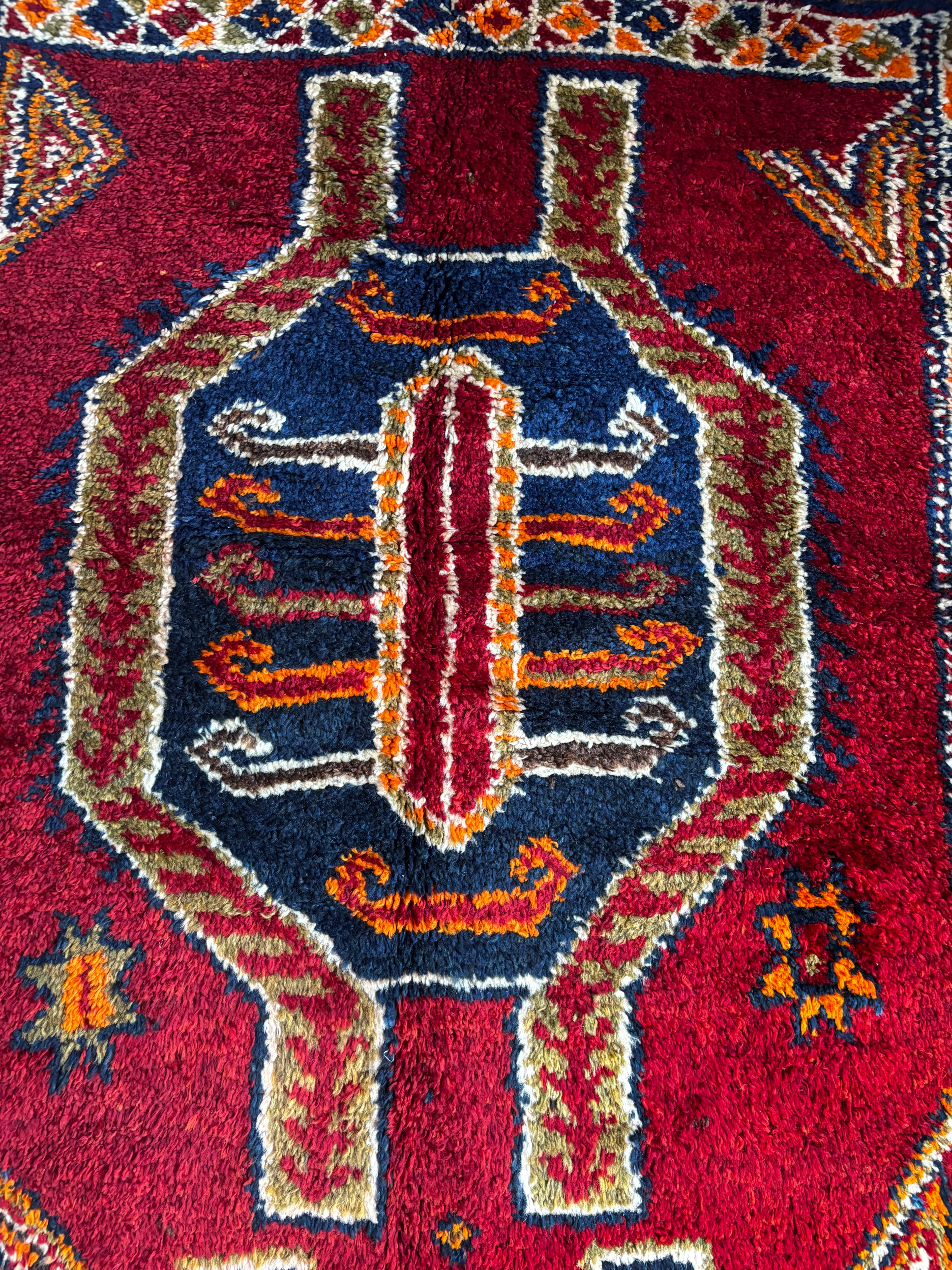 120 × 305 cm | Handmade Vintage Herki Wool Runner