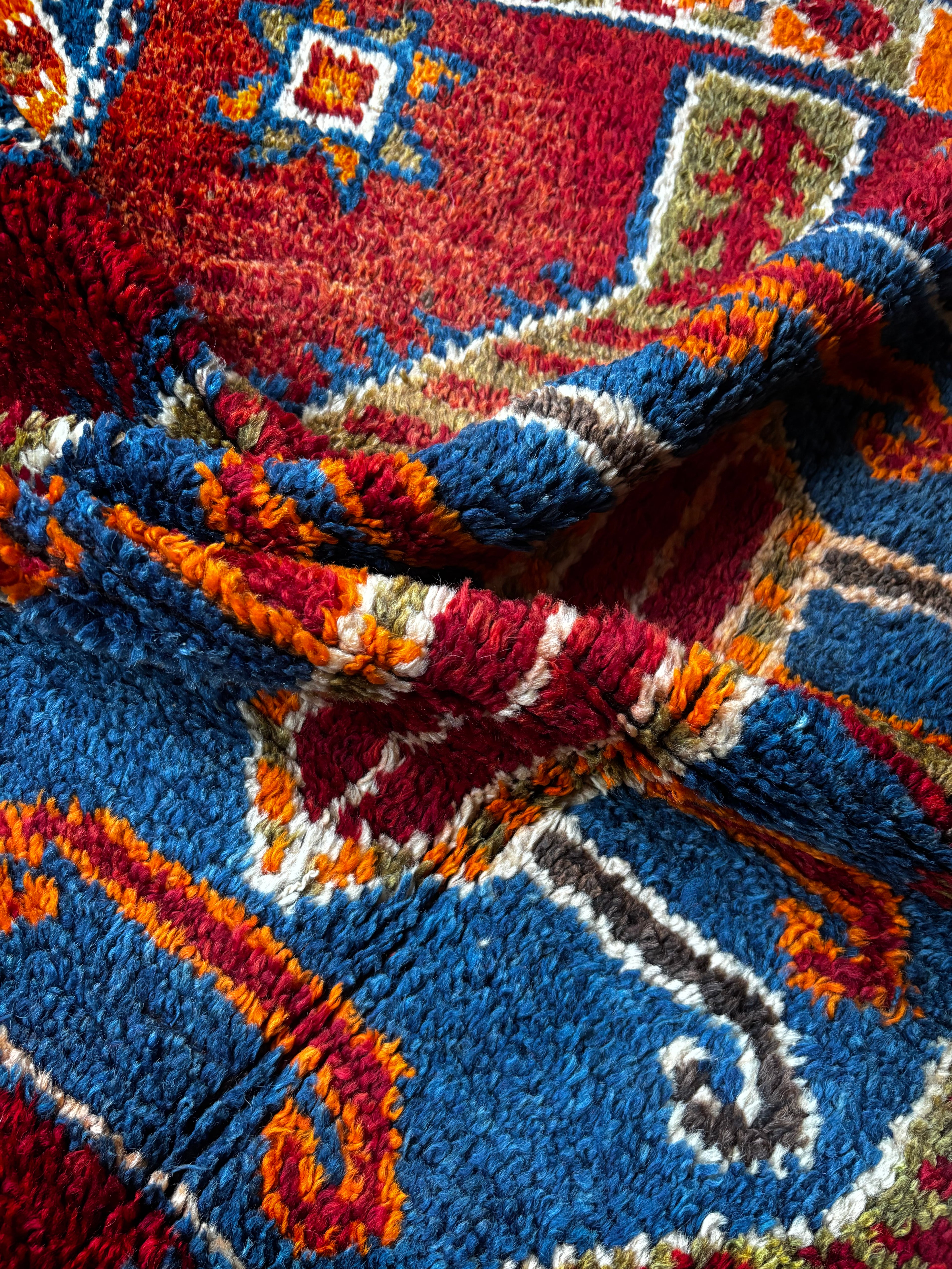 120 × 305 cm | Handmade Vintage Herki Wool Runner