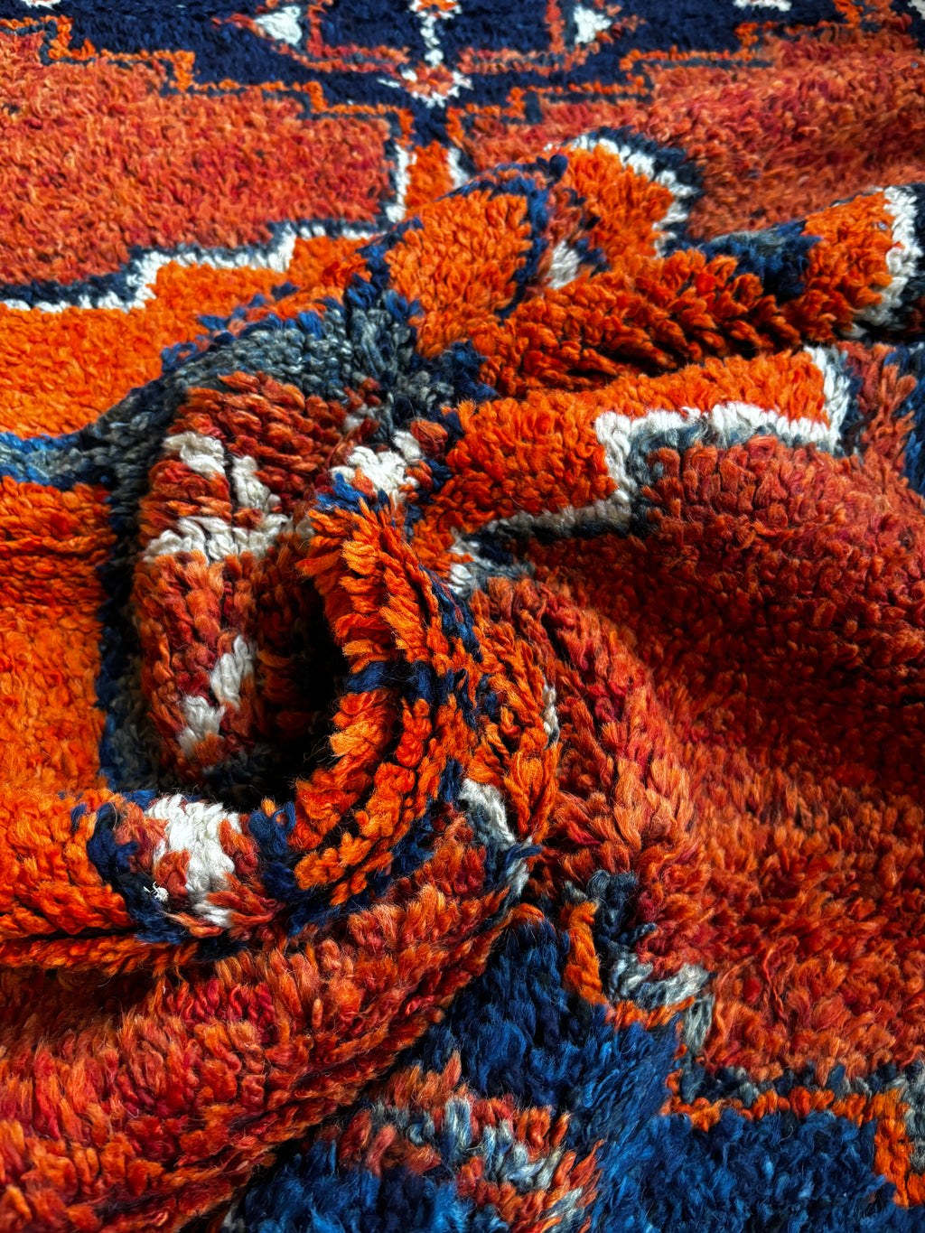 100 x 296 cm | Handmade Vintage Herki Wool Runner