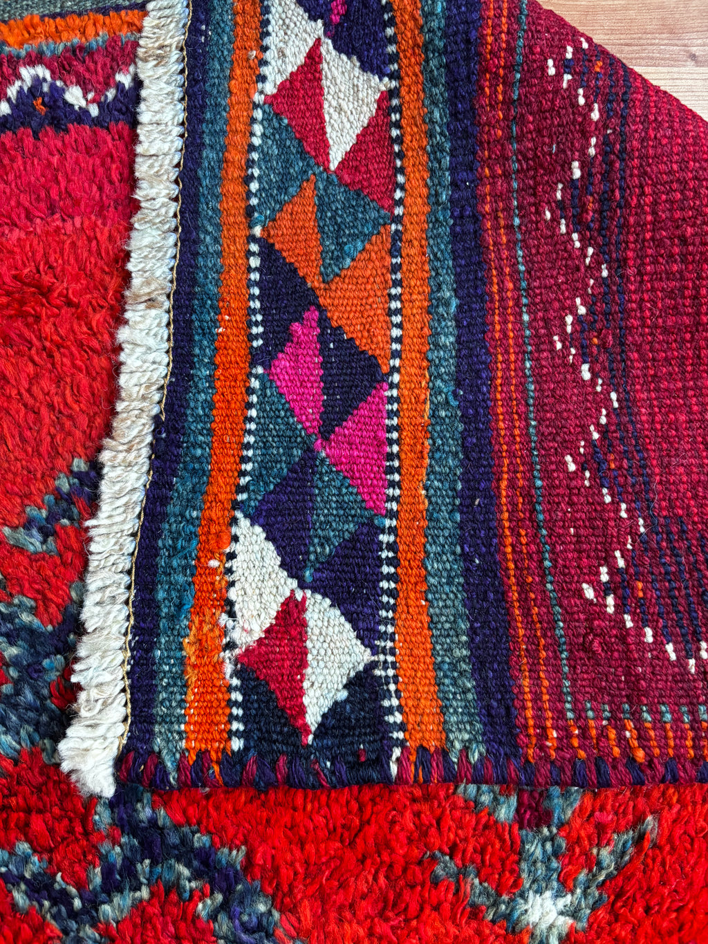 96 × 305 cm | Handmade Vintage Herki Wool Runner