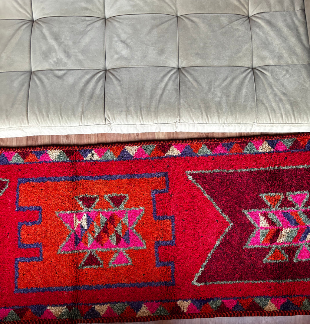96 × 311 cm | Handmade Vintage Herki Wool Runner