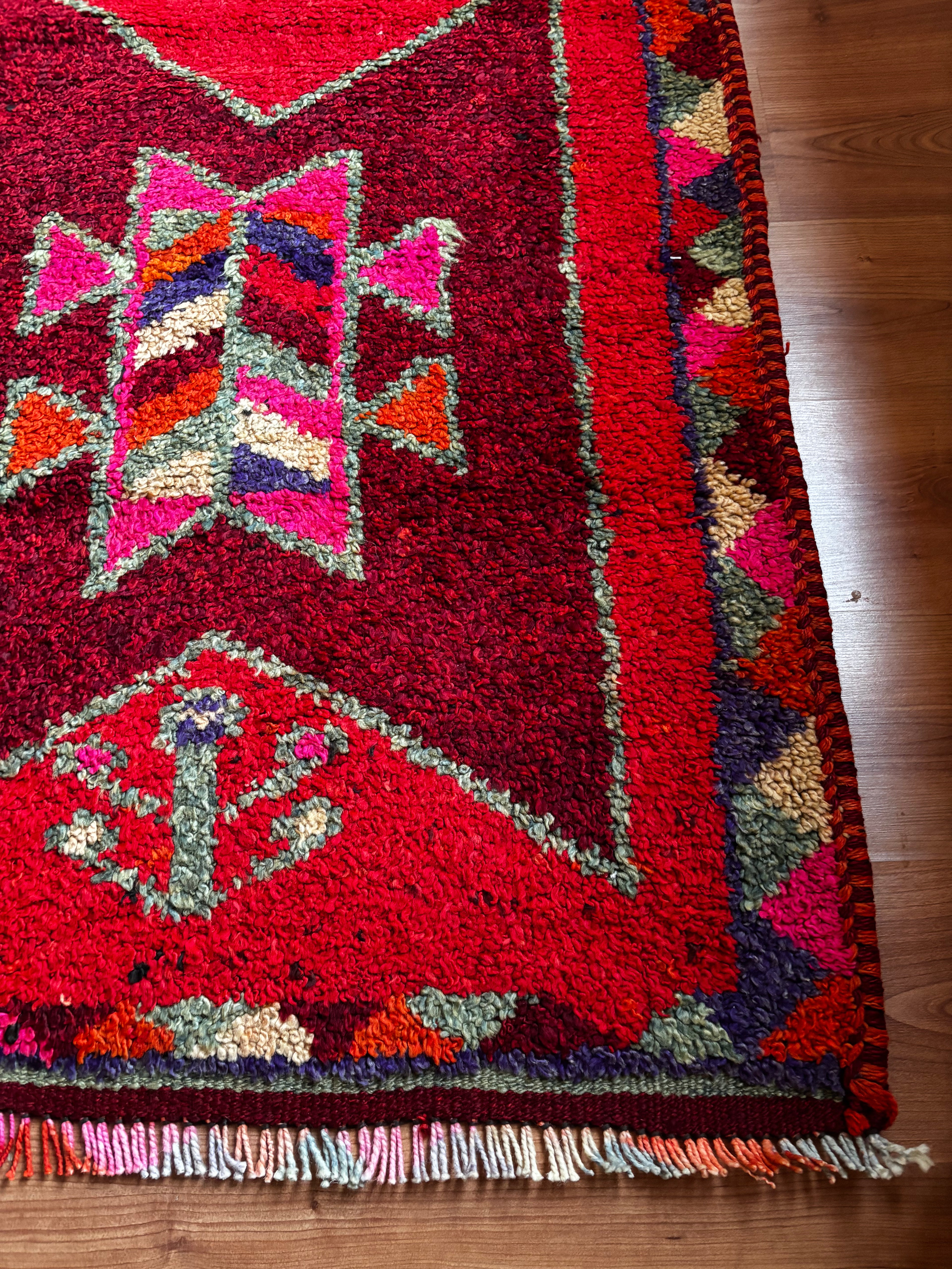 96 × 311 cm | Handmade Vintage Herki Wool Runner