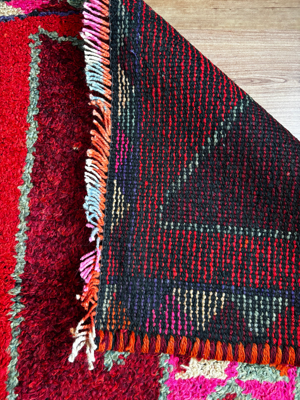 96 × 311 cm | Handmade Vintage Herki Wool Runner