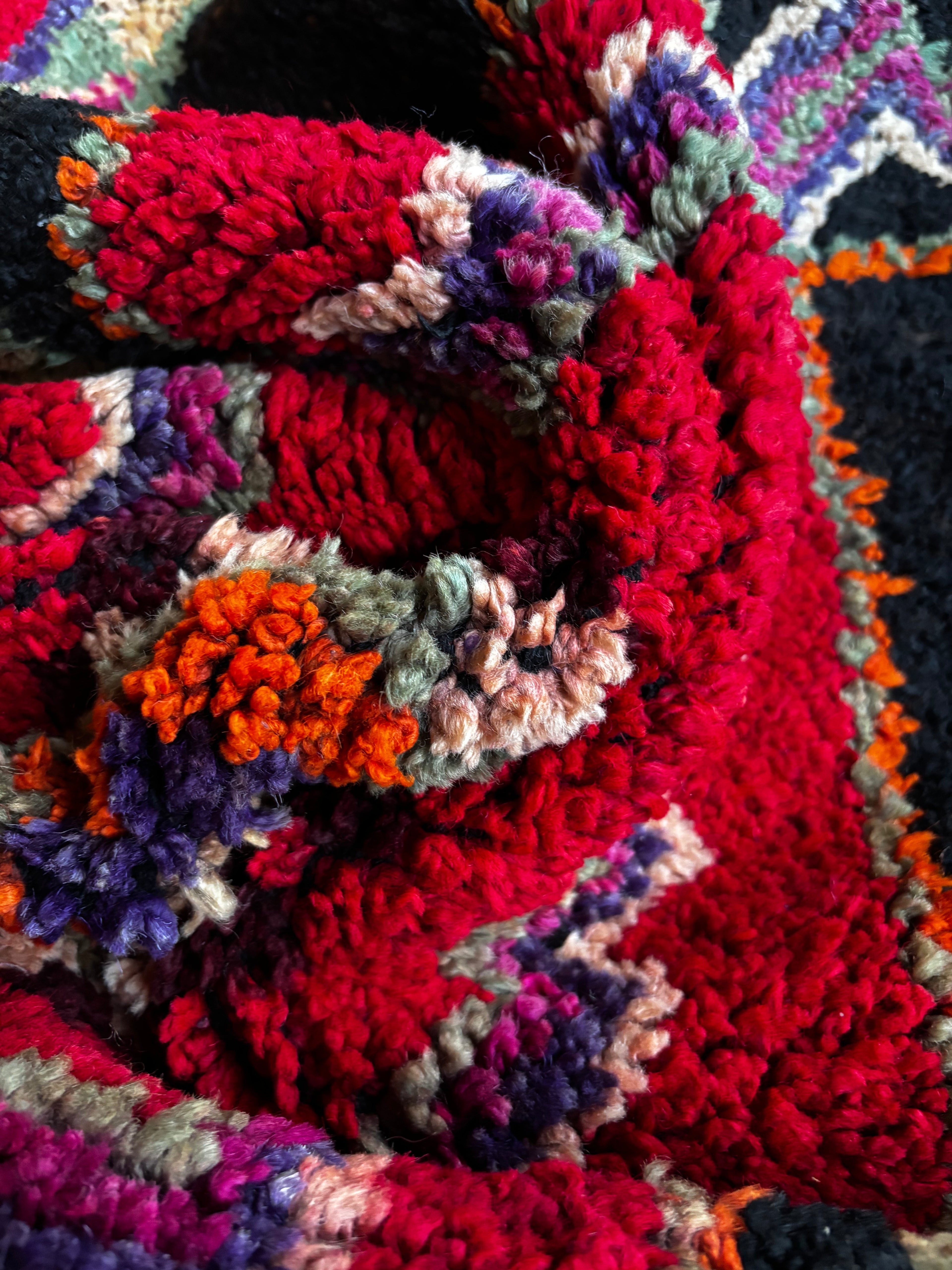 87 × 300 cm | Handmade Vintage Herki Wool Runner