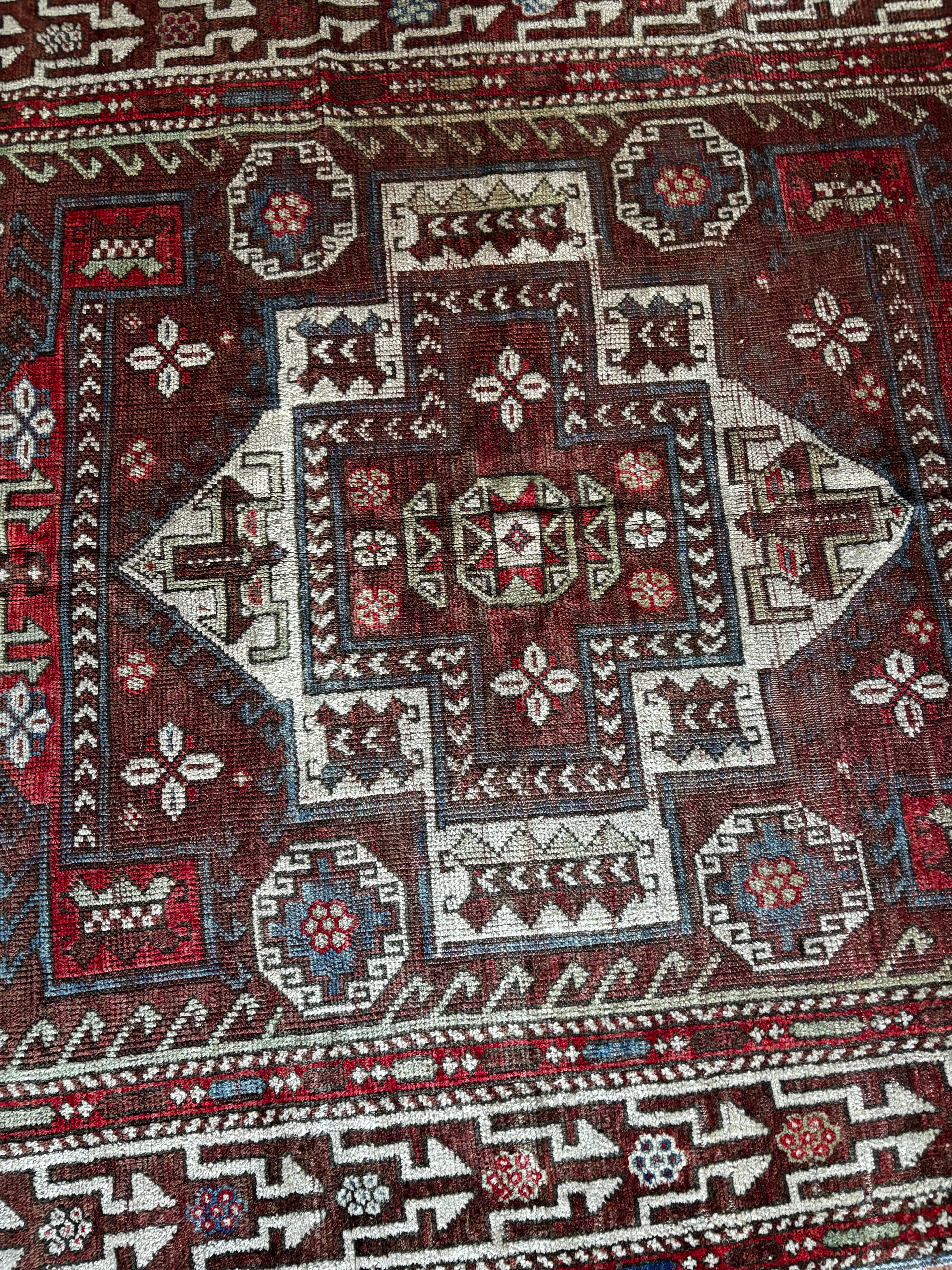 178 × 263 cm | 100+ Year Old Antique Ayvacık Rug | Handmade Turkish Wool Rug