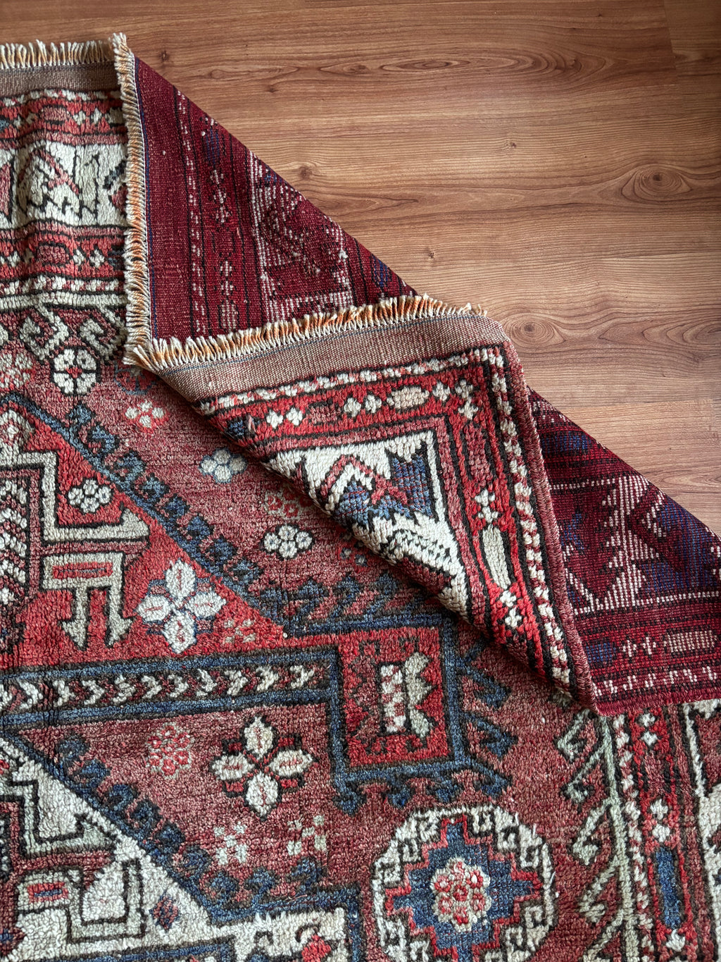 188 × 257 cm | 100+ Year Old Antique Ayvacık Rug | Handmade Turkish Wool Rug
