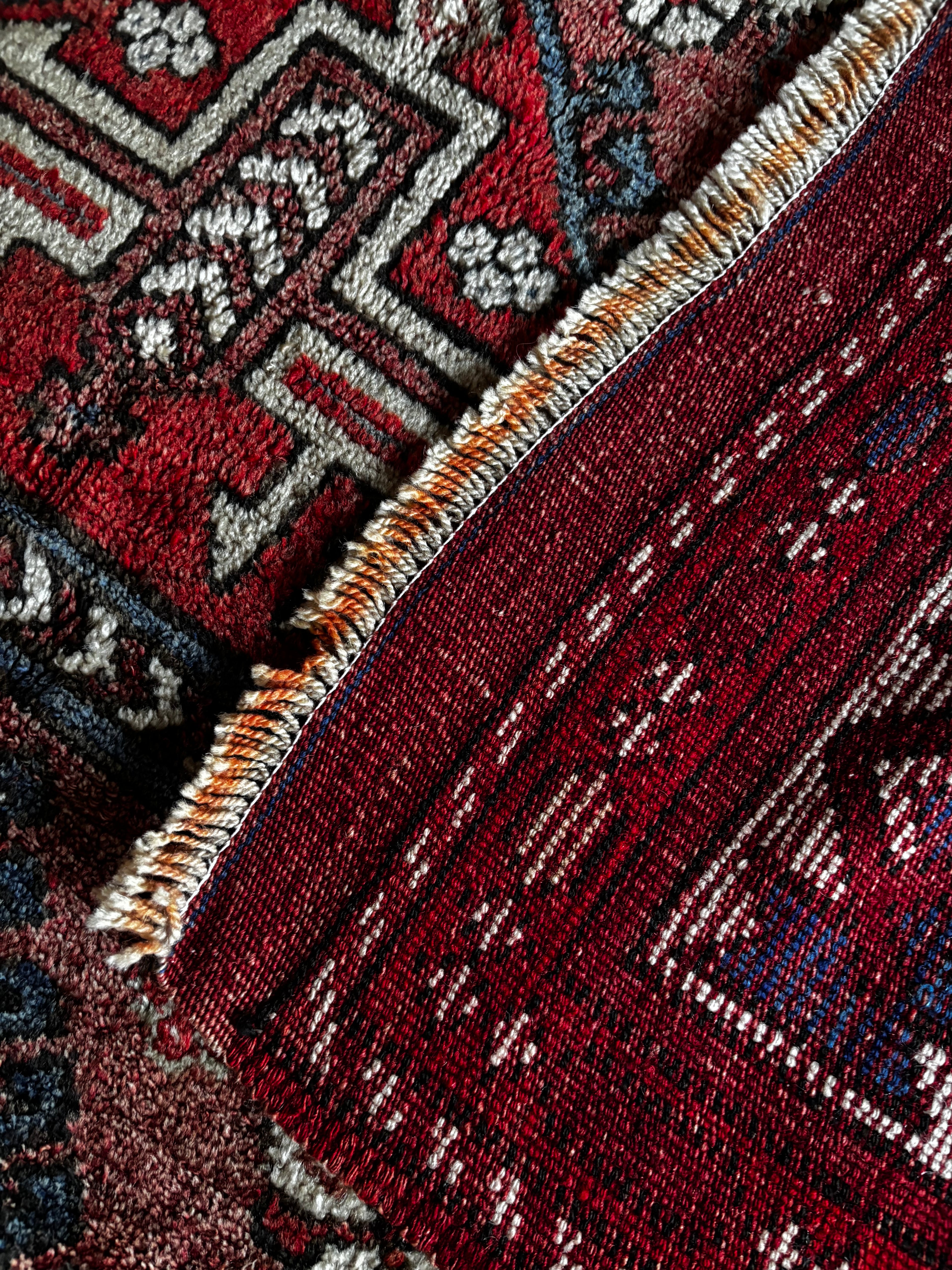 188 × 257 cm | 100+ Year Old Antique Ayvacık Rug | Handmade Turkish Wool Rug