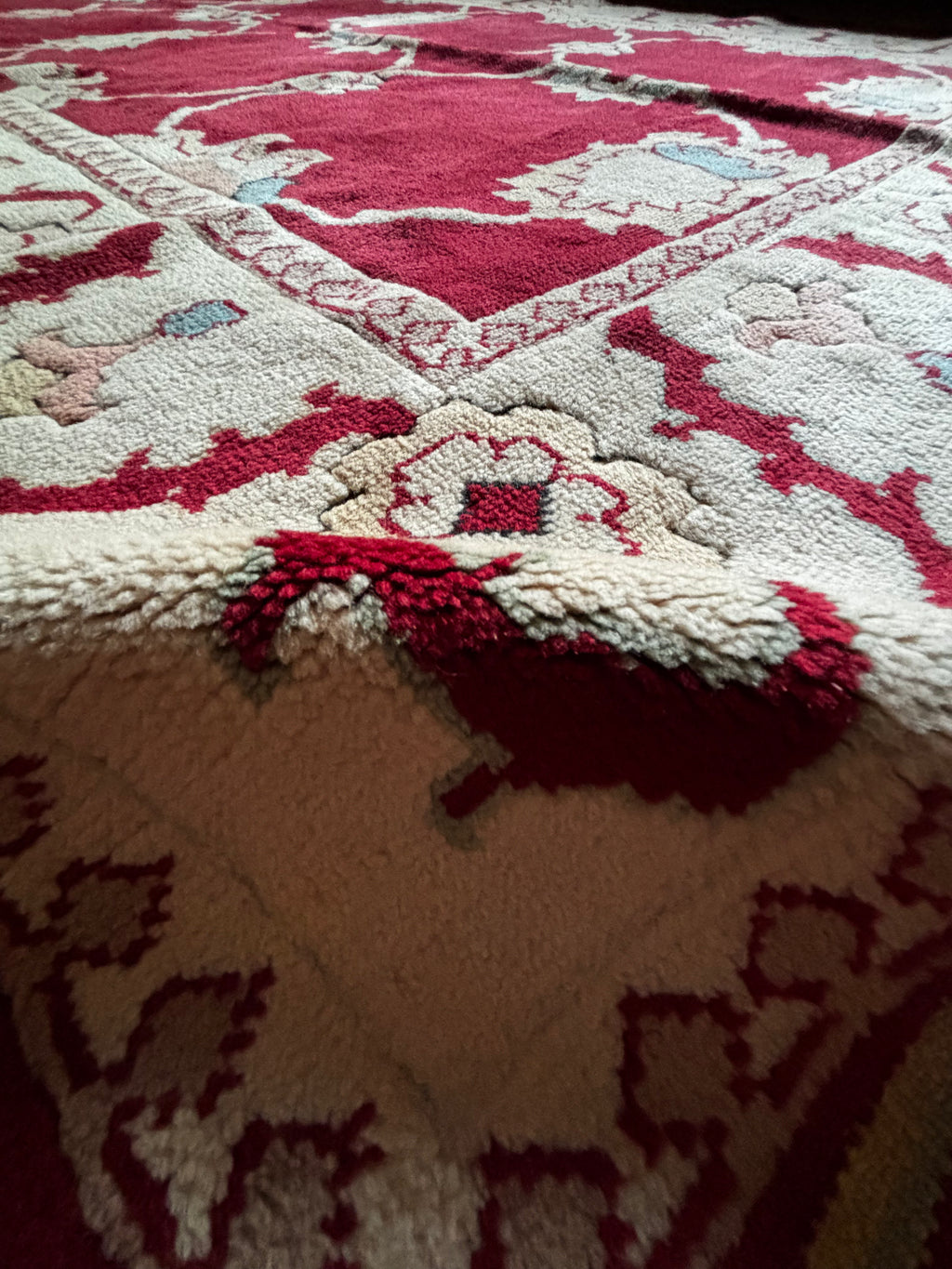 175 × 280 cm Handmade Turkish Oushak Rug – Vintage Wool Carpet – Large Area Rug – Traditional Anatolian Rug