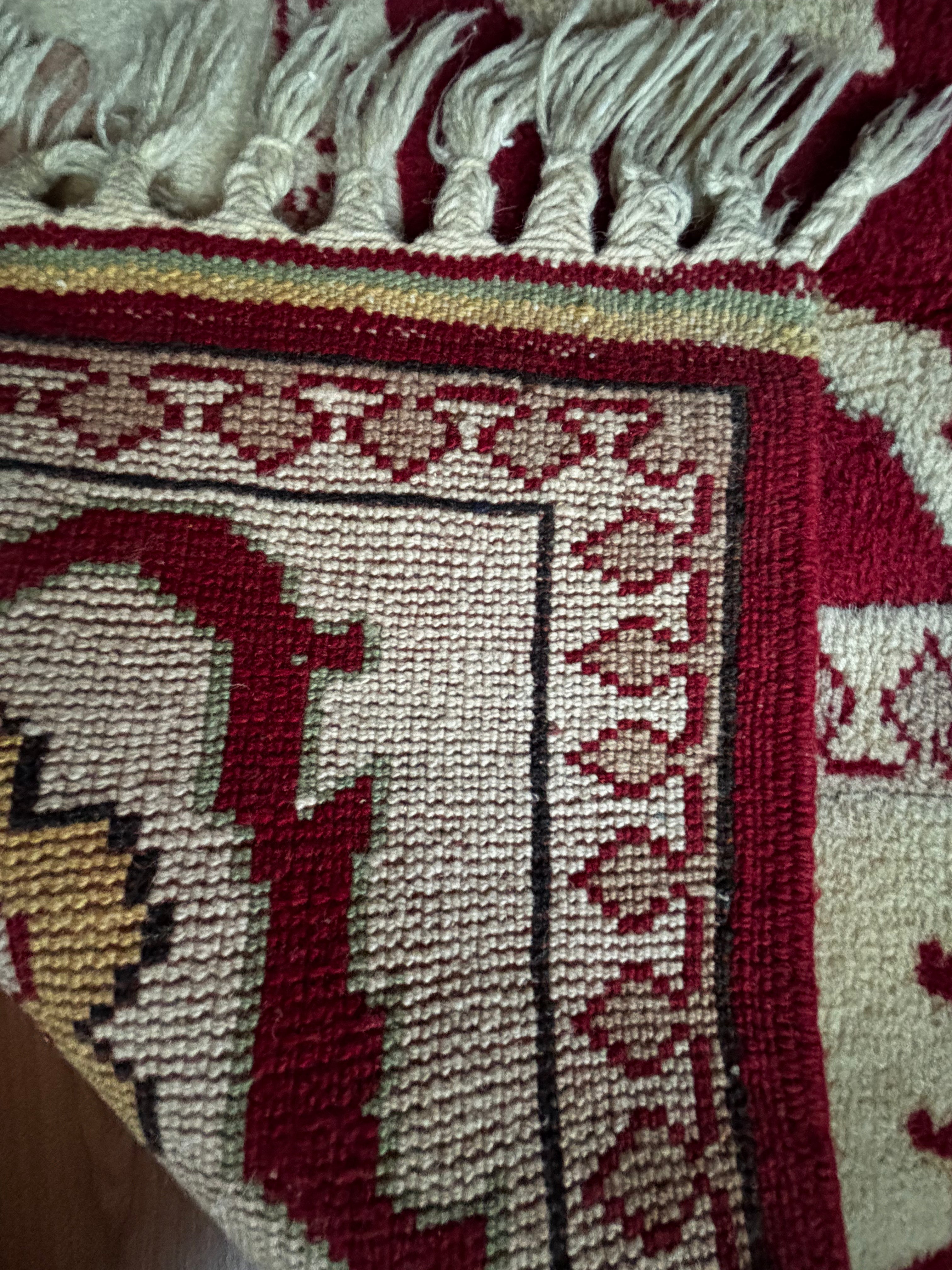 175 × 280 cm Handmade Turkish Oushak Rug – Vintage Wool Carpet – Large Area Rug – Traditional Anatolian Rug